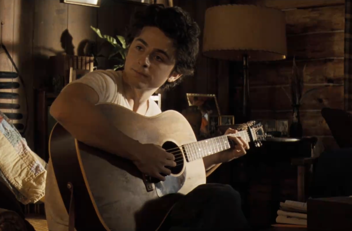 Timothee Chalamet stars as Bob Dylan in ‘A Complete Unknown’