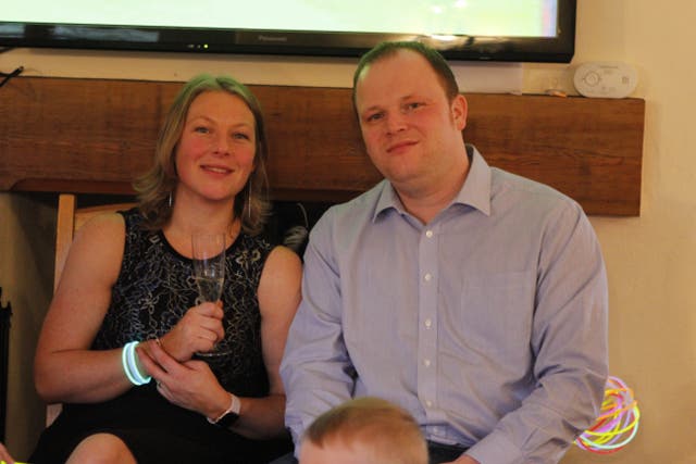 Alison Clark, 42, with her husband, Rob (Family handout/Hodge Jones & Allen/PA)