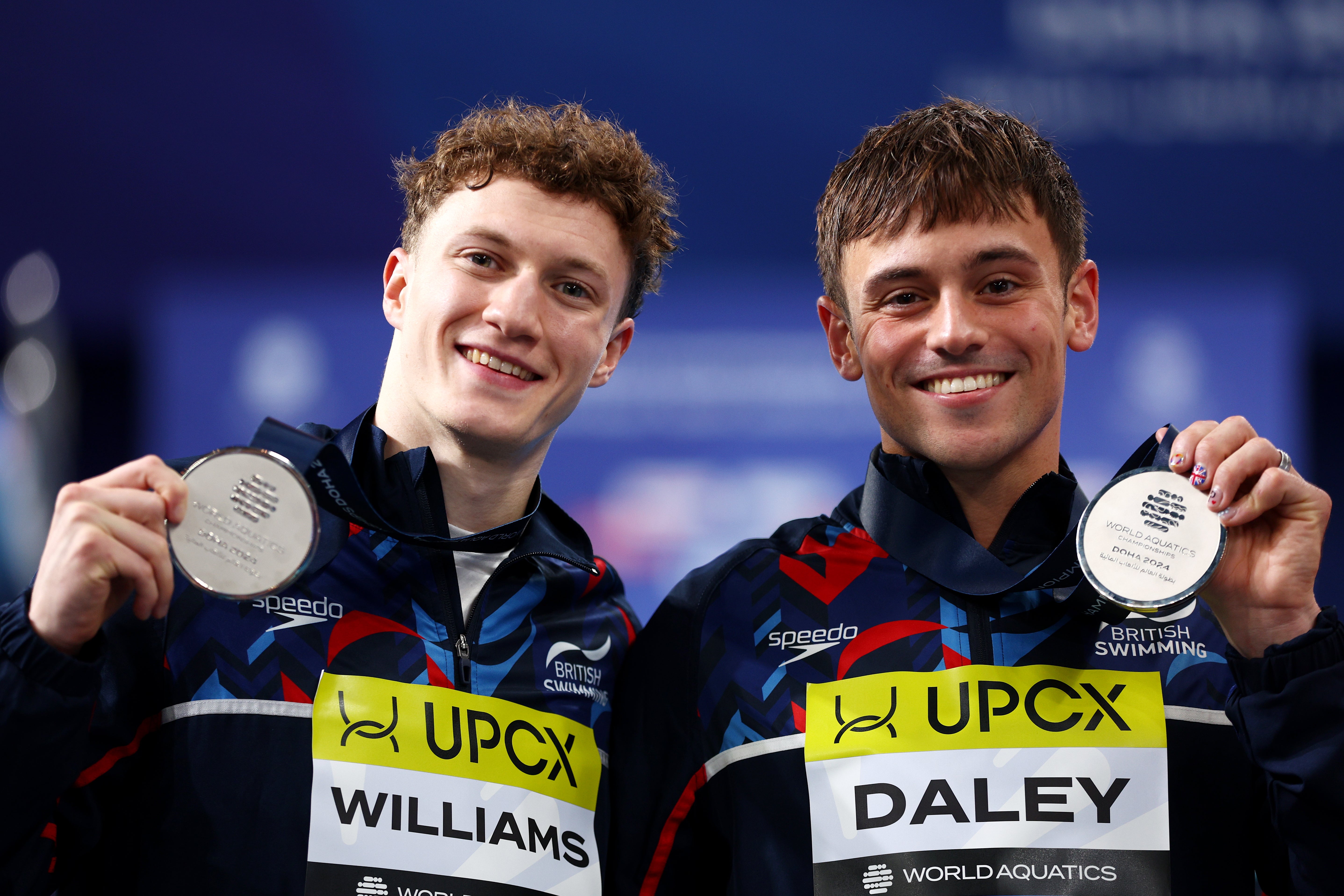 Tom Daley (right) will be hoping to add to his one gold and three bronze Olympic medals in the Men’s Synchronized 10m Platform diving event in Paris.