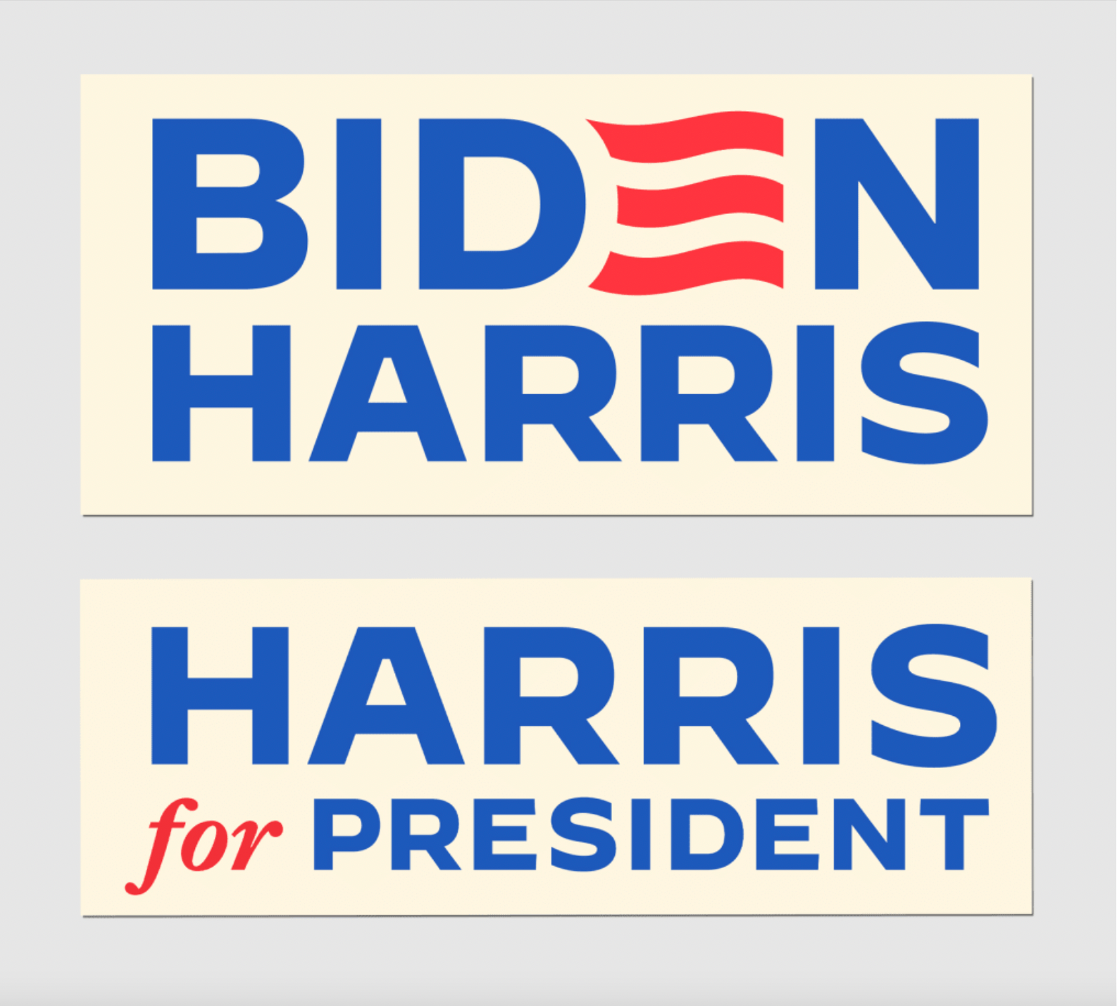 Kamala Harris’ new campaign logo features the same red, white, and blue color scheme and typeface as the Biden-Harris logo.