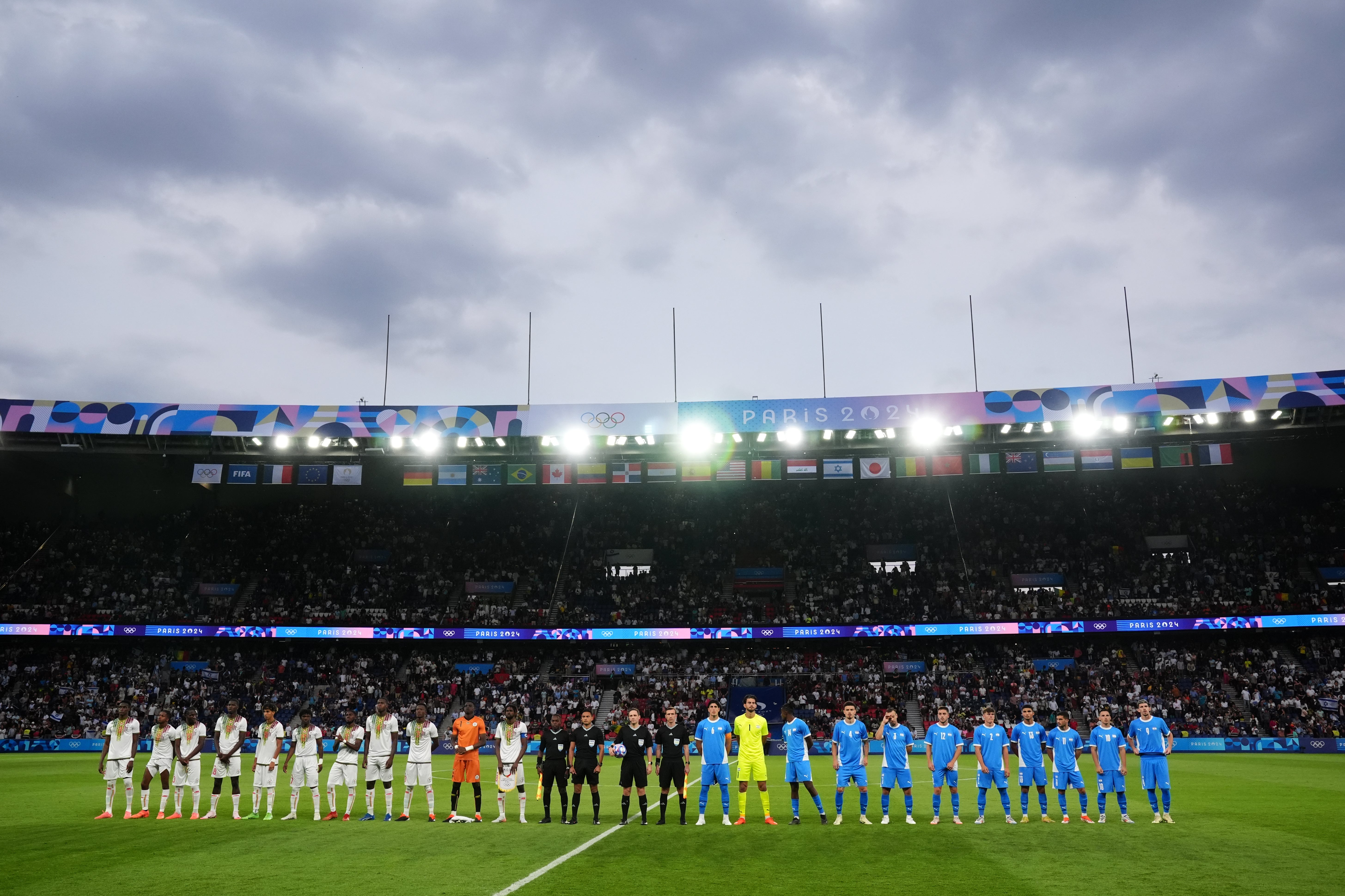 Over 1,000 police and security officers ringed the Parc des Princes on Wednesday night (John Walton/PA)