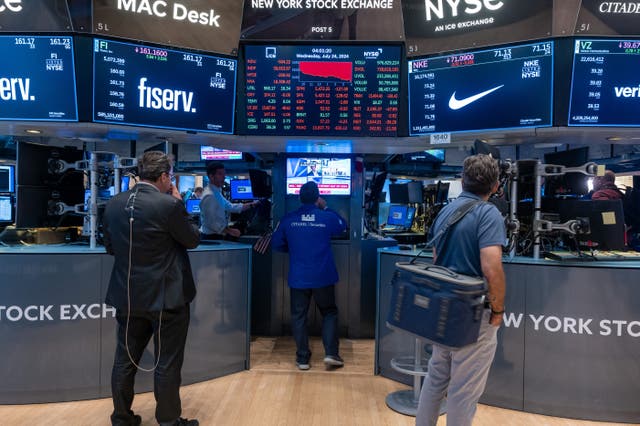 <p>The Nasdaq experienced its steepest one-day decline since October 2022 after tech companies reported their second-quarter earnings </p>