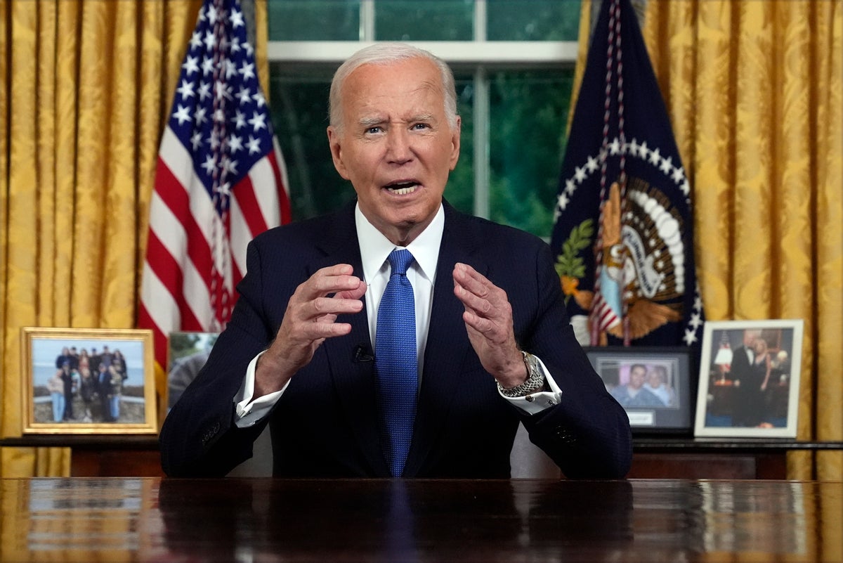 Voices: Joe Biden’s entire goodbye speech was one long and unsubtle jab at Trump