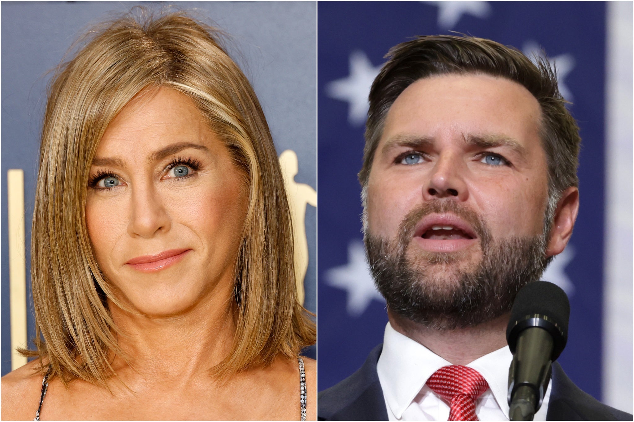 JD Vance has been criticised by Jennifer Anniston over his “childless cat lady” comments.