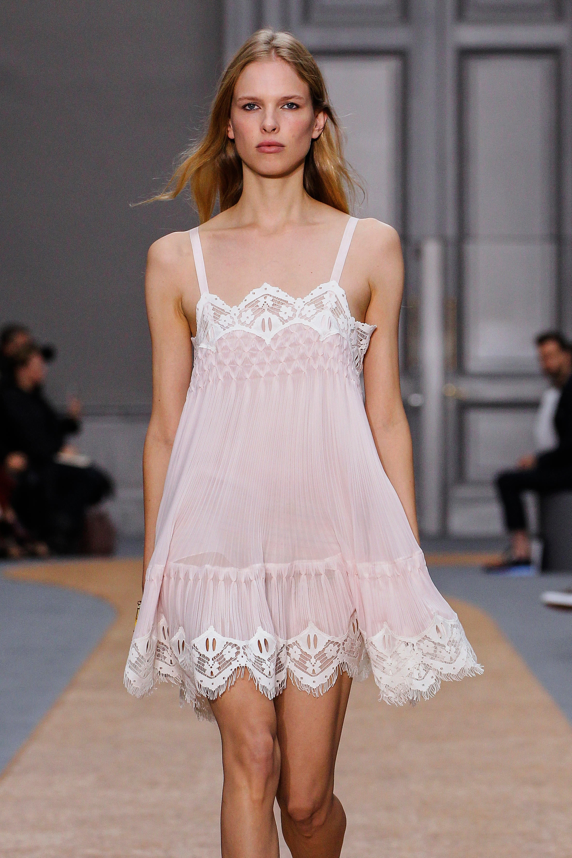 The designer Chloe sported the nearly naked trend in the form of sheer feminine dresses on their spring/summer runways (Alamy/PA)