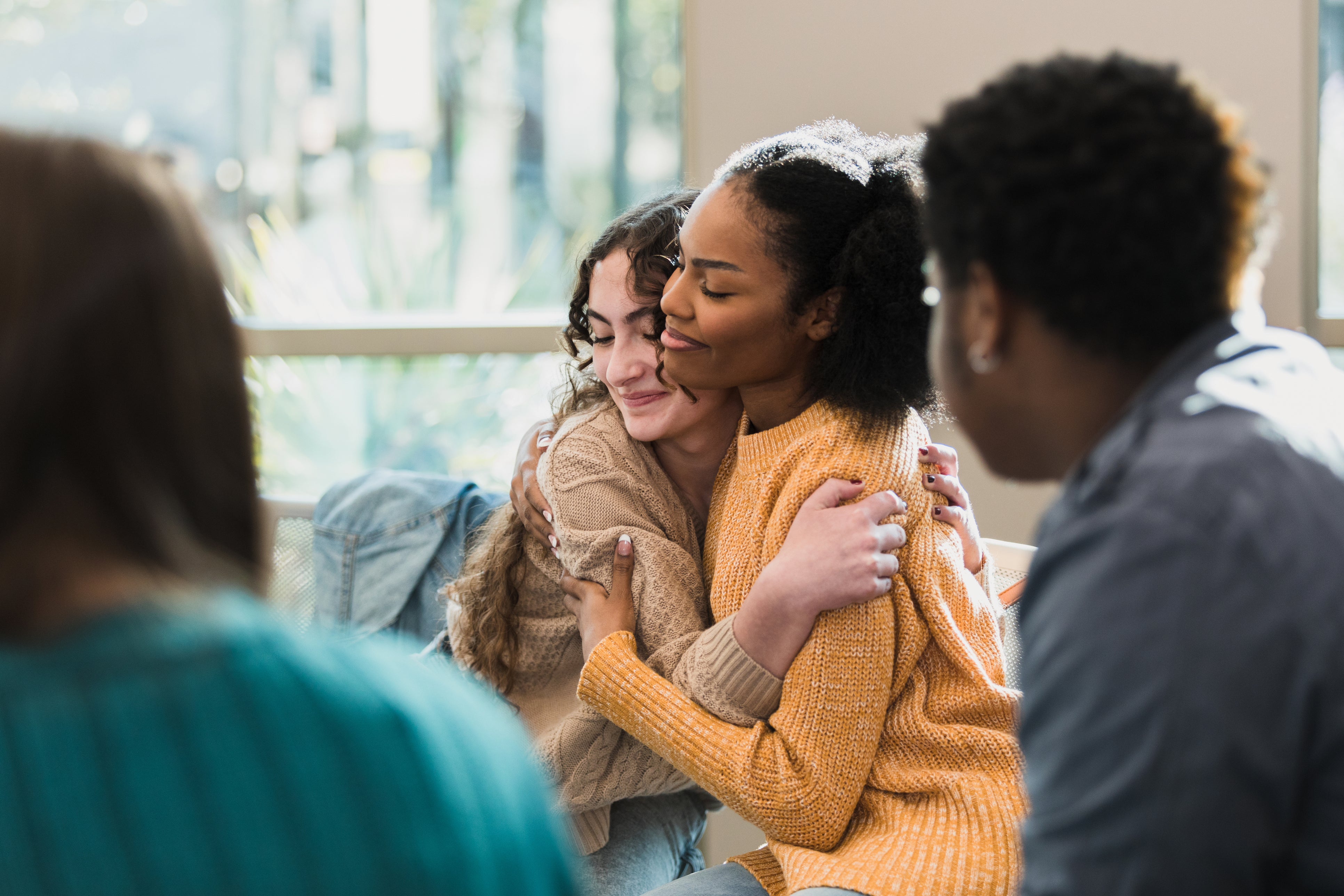 Group therapy: finding a safe space to discuss relationship breakdowns with multiple friends can help