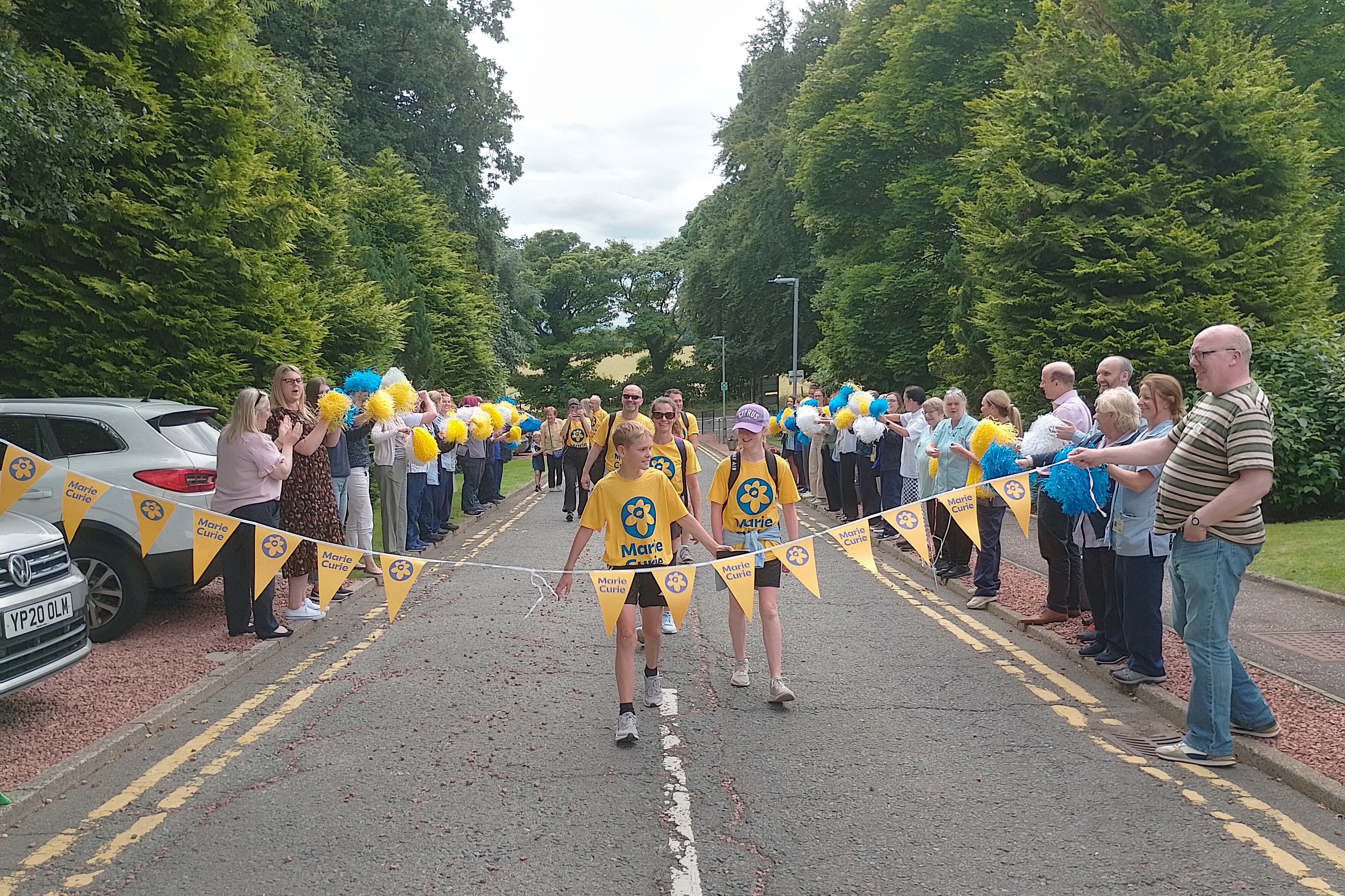 Archie finished his challenge at the Marie Curie Hospice in Edinburgh (Marie Curie/PA)