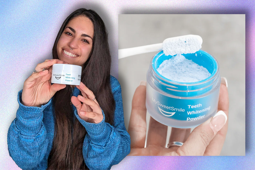 My Sweet Smile’s dentist-approved teeth whitening powder gave me results within two weeks