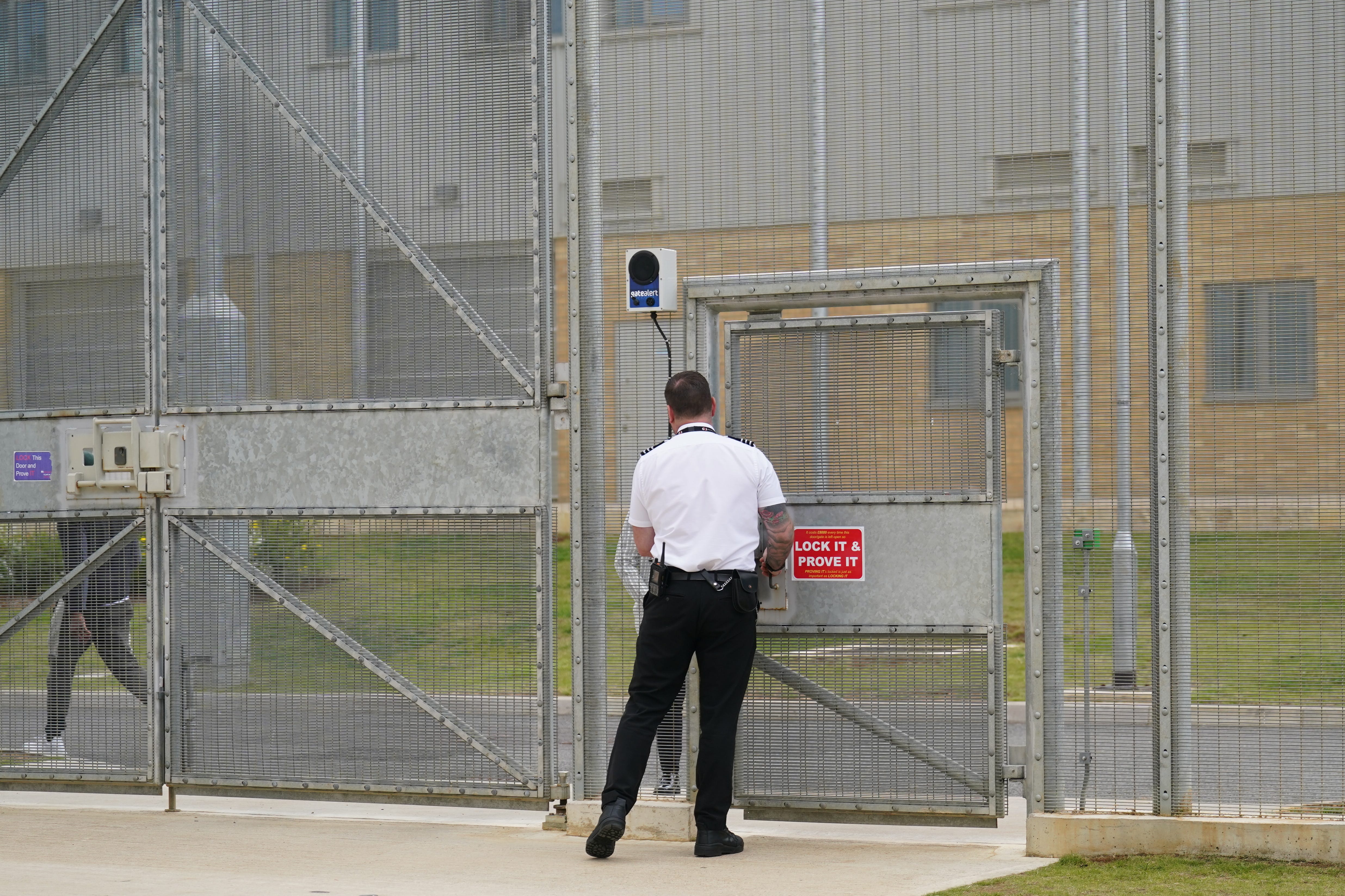 The performance of more than 40% of adult prisons in England and Wales have been rated as of ‘concern’ (Joe Giddens/PA)