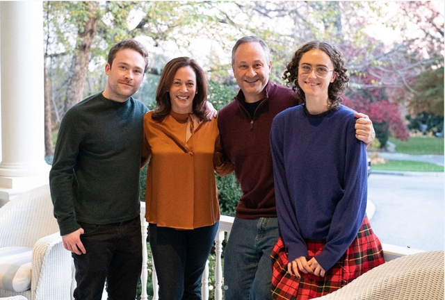 <p>Kamala Harris, now the presumptive Democratic presidential nominee, smiles with her family on Father’s Day</p>