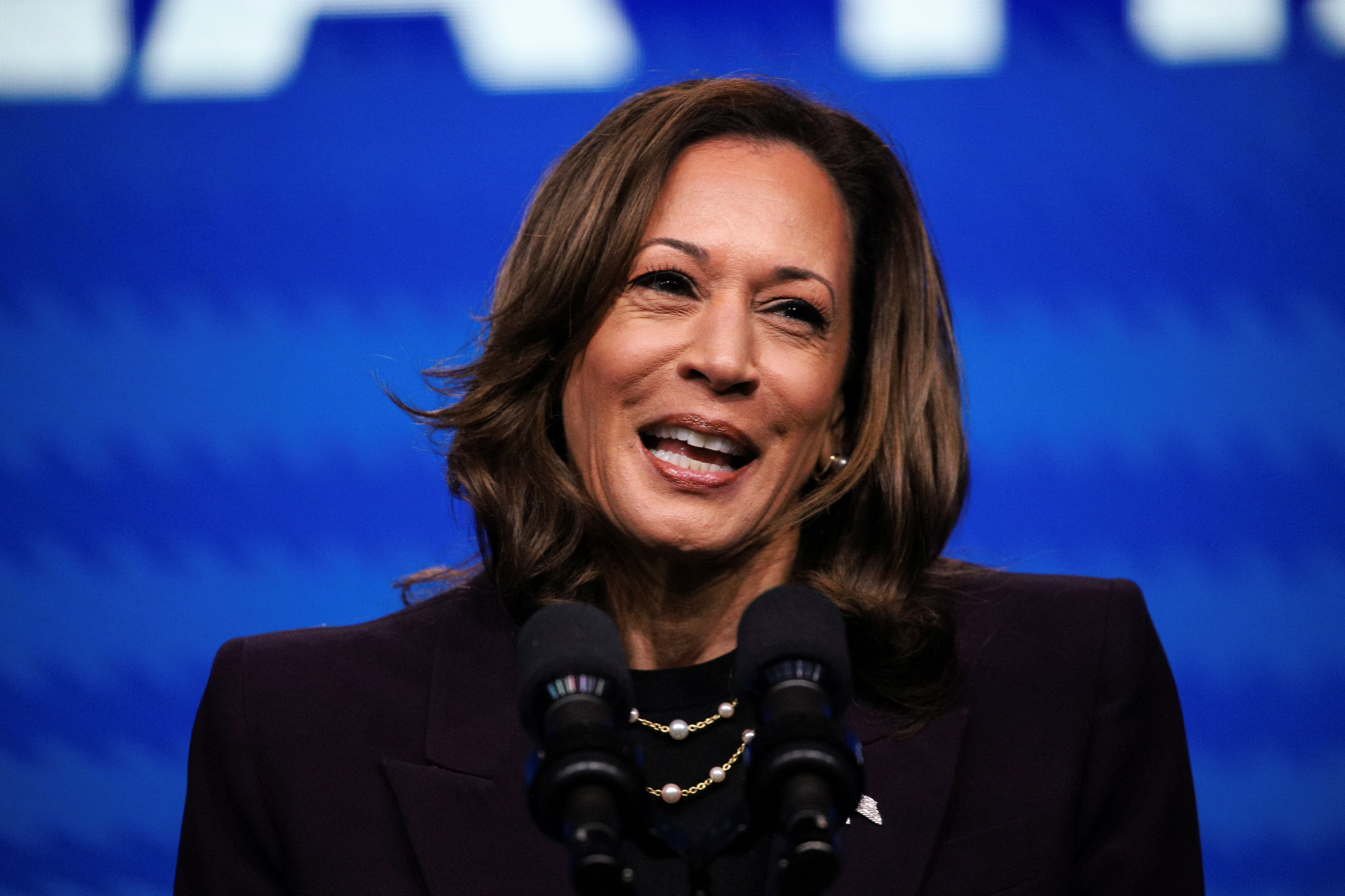 Harris addressed a gathering of the powerful American Federation of Teachers union on Thursday