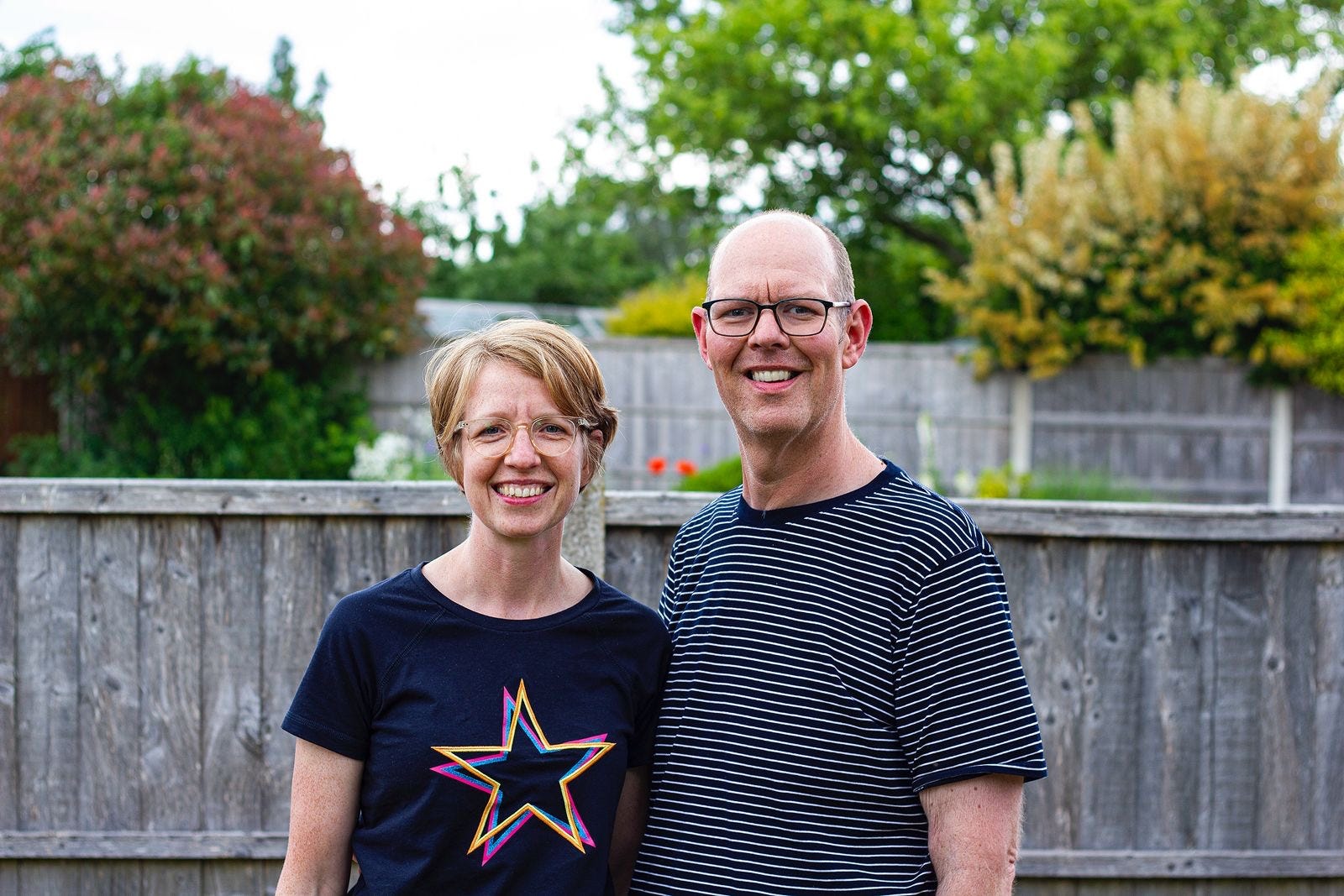 Chris Marriott, right, and his wife Bryony Marriott