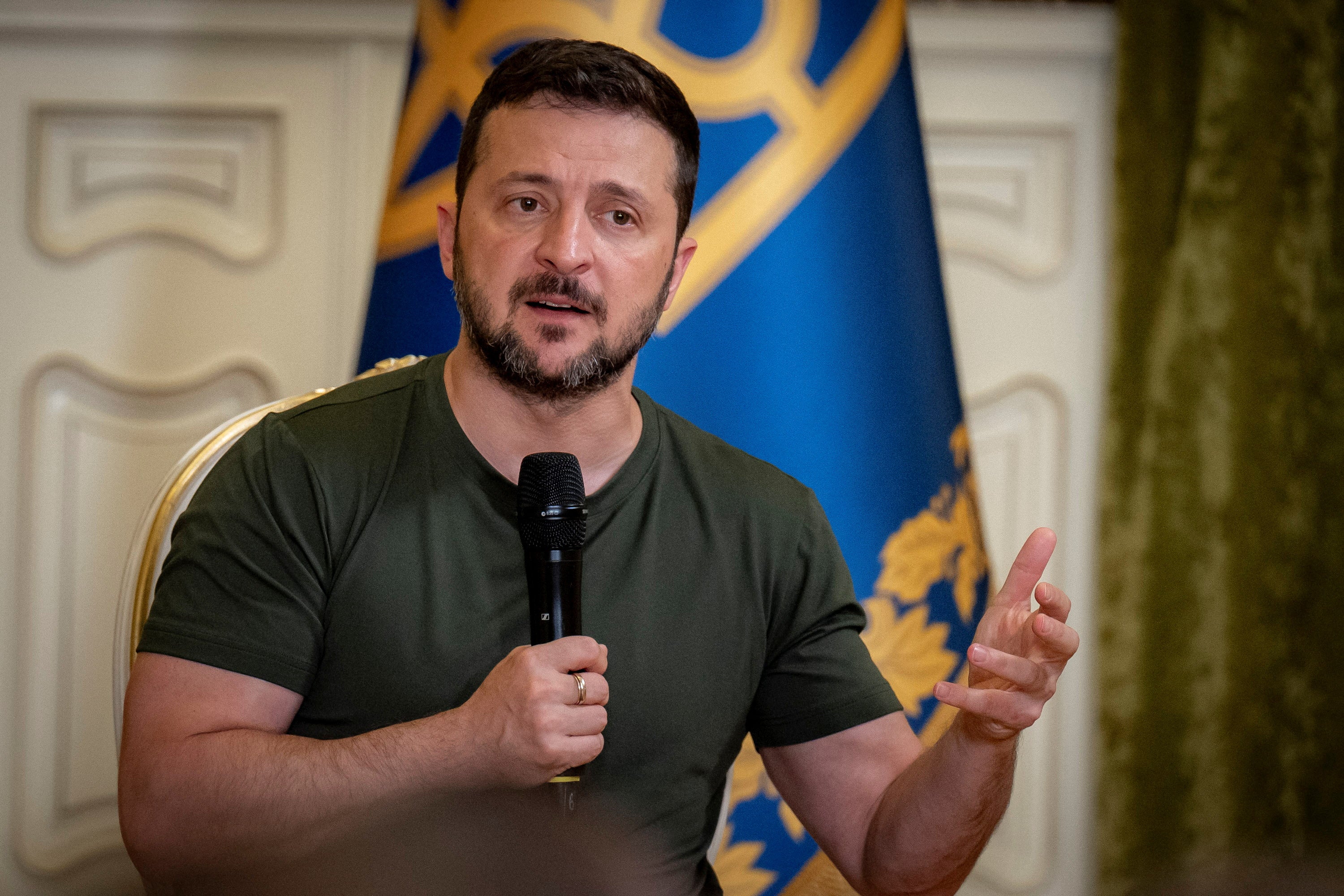 Ukraine’s President Volodymyr Zelenskiy says it is an accomplishment that his country are able to field athletes at the Games.