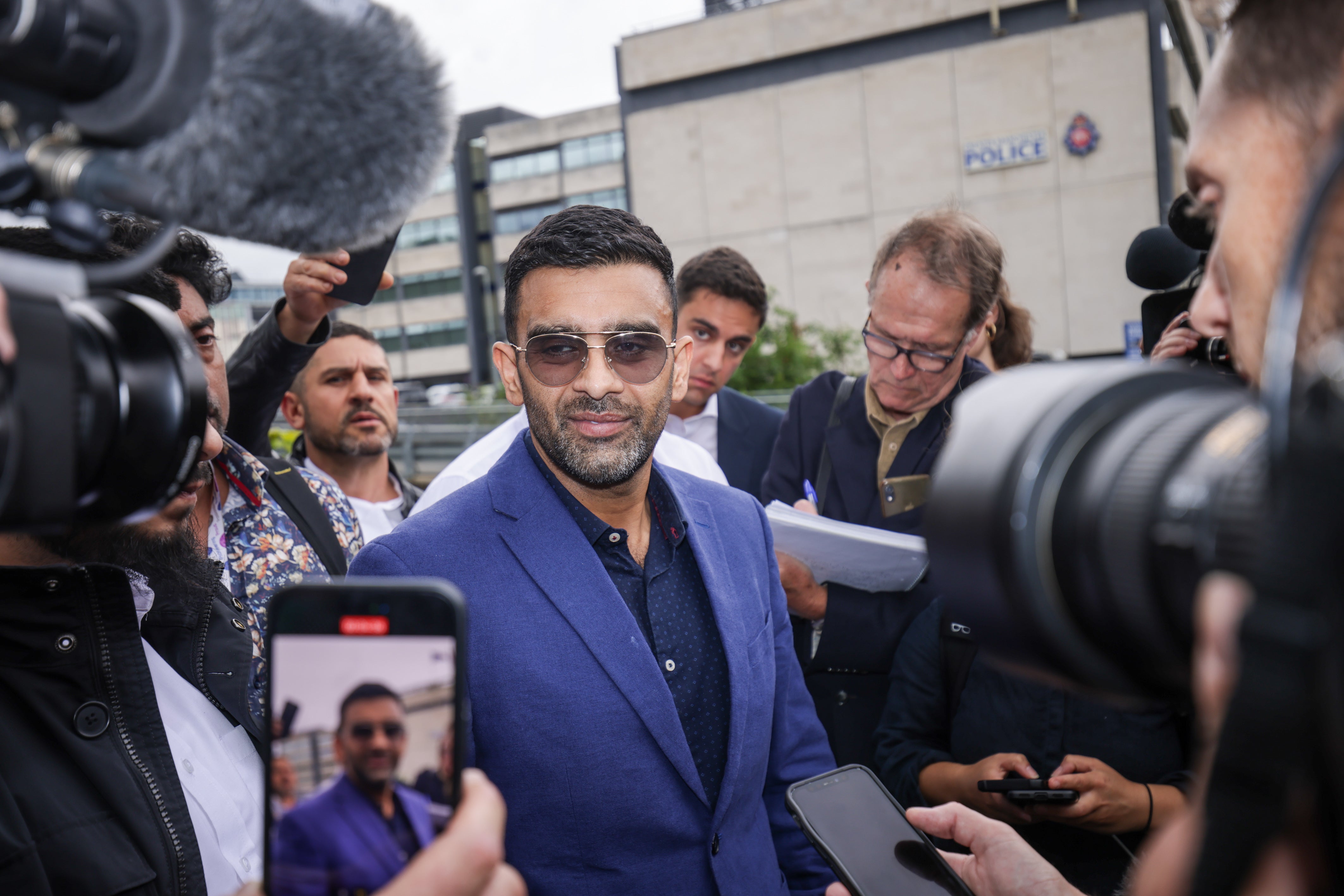 Solicitor Akhmed Yakoob previously spoke to the media outside Rochdale Police Station in Greater Manchester