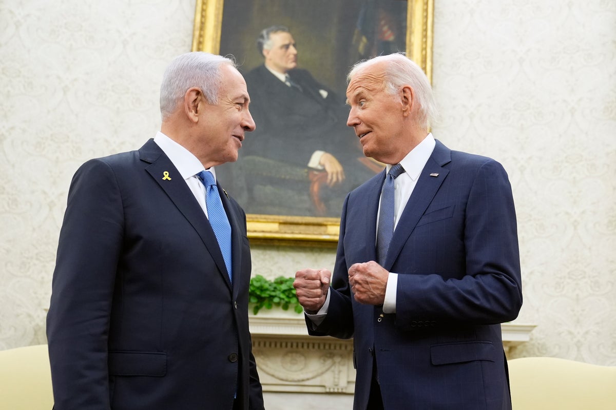 Biden and Netanyahu all smiles in Oval Office meeting despite simmering tensions over Gaza