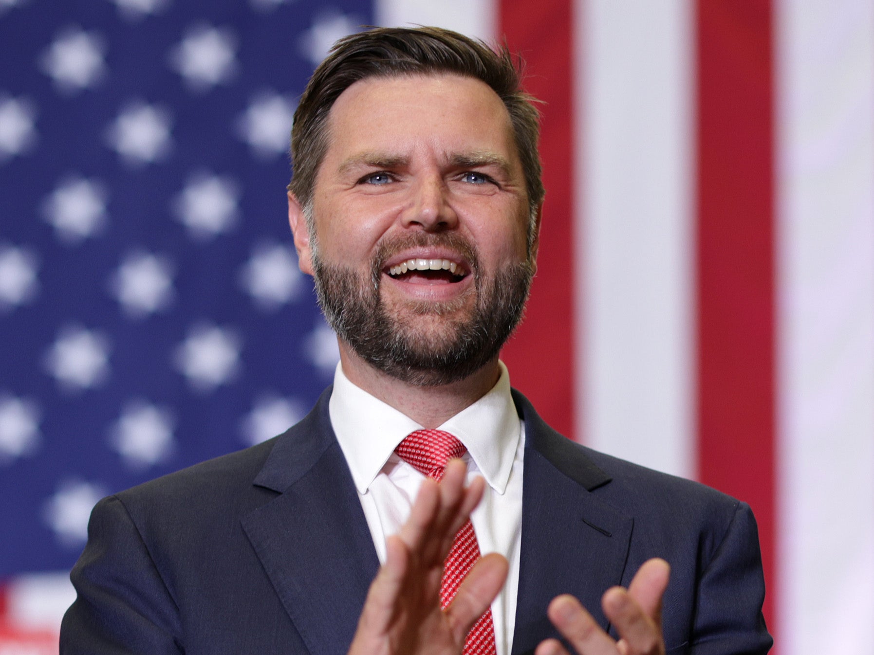 Republican vice presidential nominee, U.S. Sen. J.D. Vance (R-OH) arrives for a campaign rally at Radford University on July 22, 2024 in Radford, Virginia. Some Republicans are reportedly regretting that former president Donald Trump chose him as his running mate