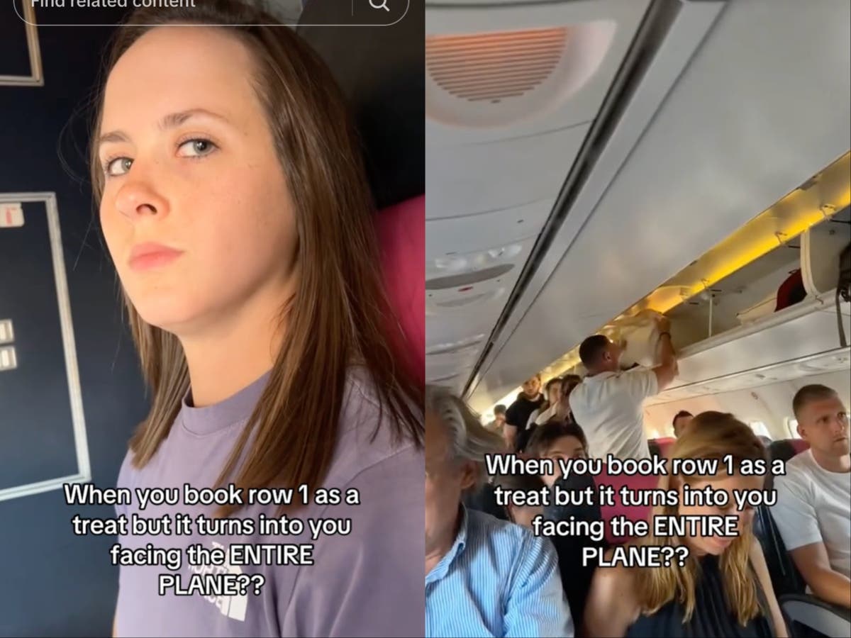 Traveler shows off hysterical results after booking seat in row one of plane