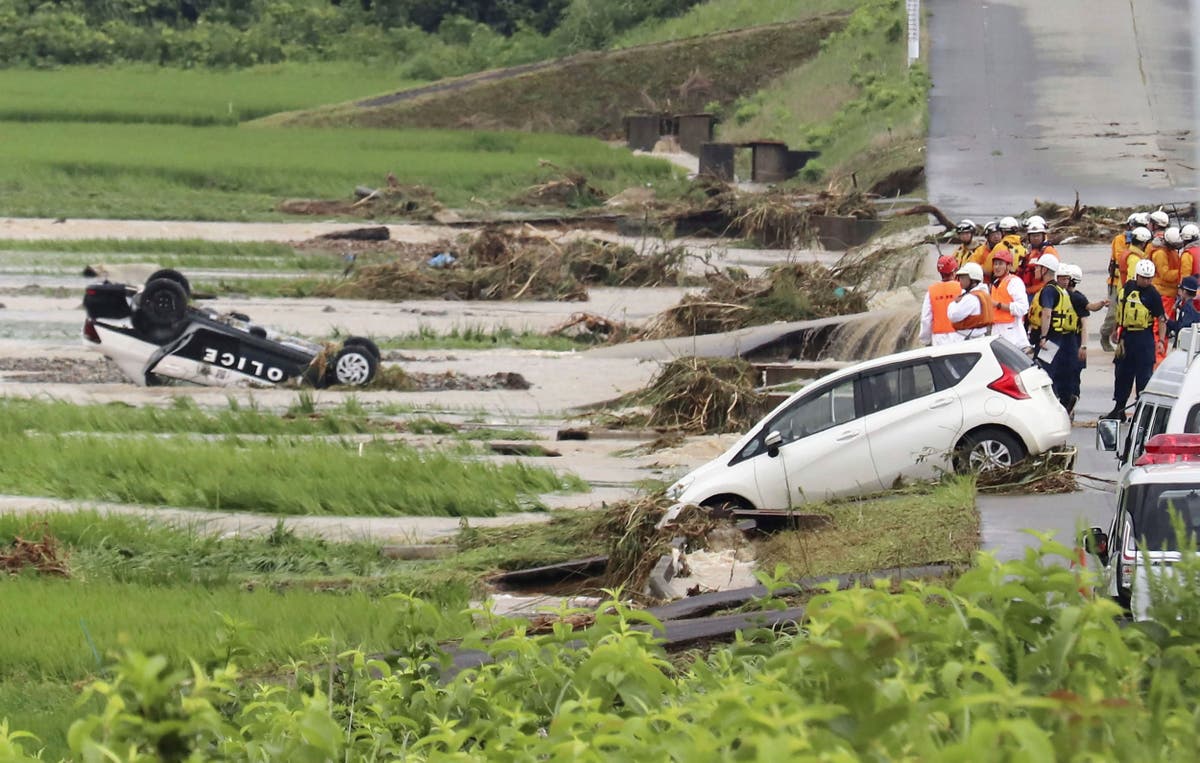 Heavy rain in northern Japan