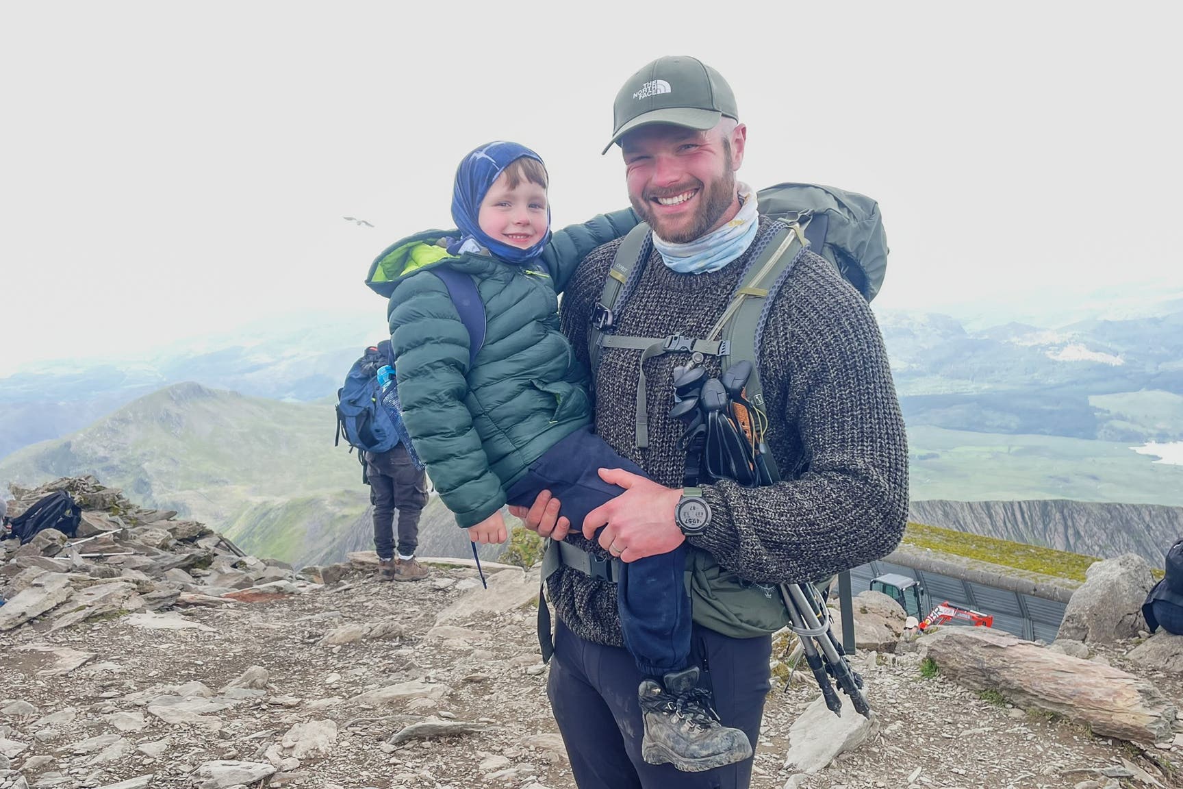 Jasper Dunsmore with his father Peter (Peter Dunsmore/PA)