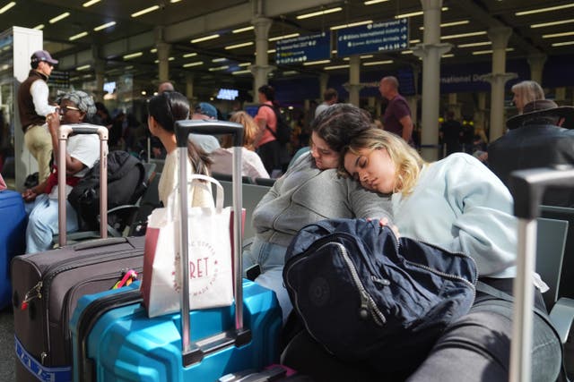 Passengers have been hit with delays to services at St Pancras station (James Manning/PA)