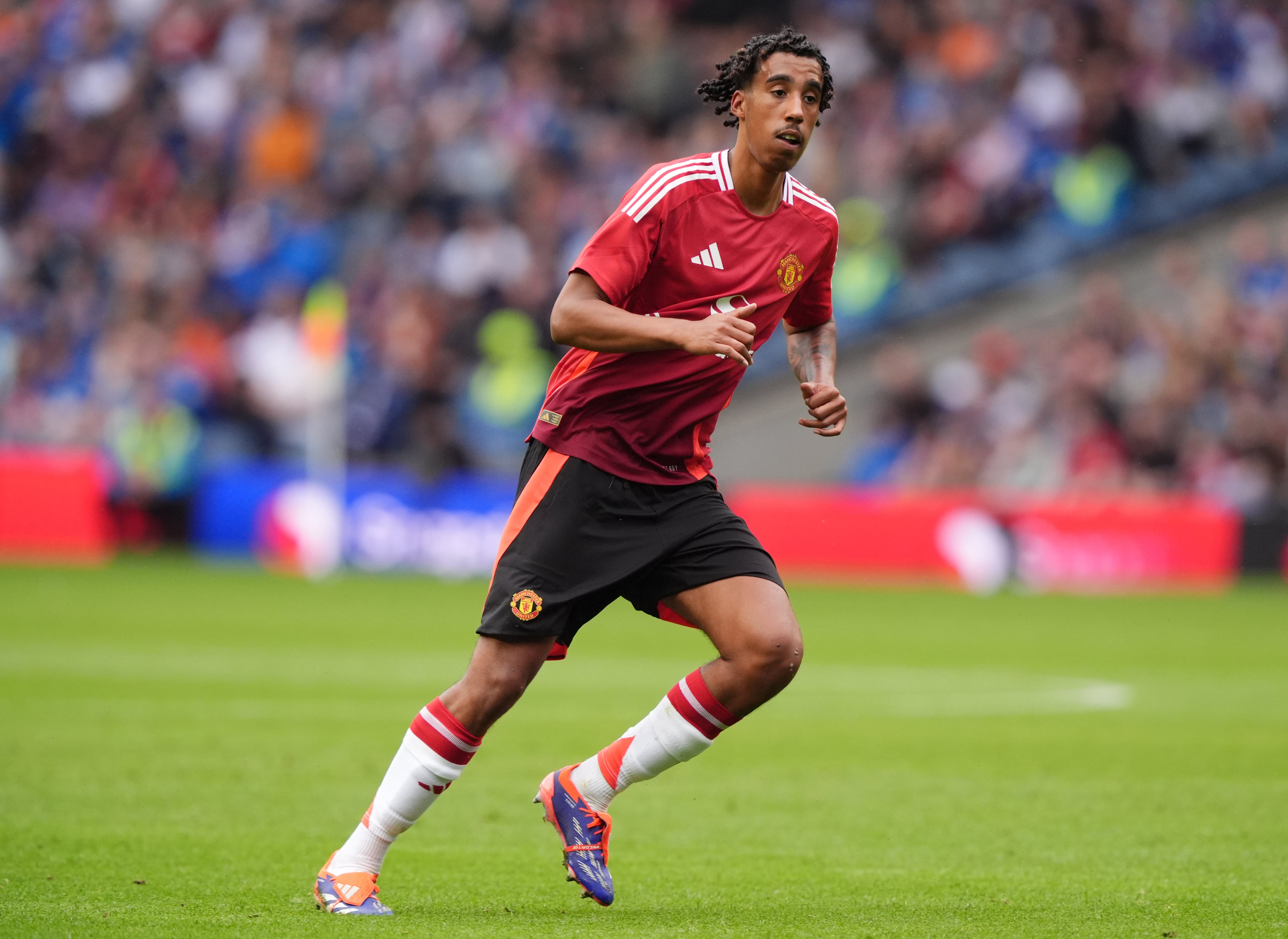 Manchester United signed exciting young centre-back Leny Yoro from Lille this summer (Andrew Milligan/PA)