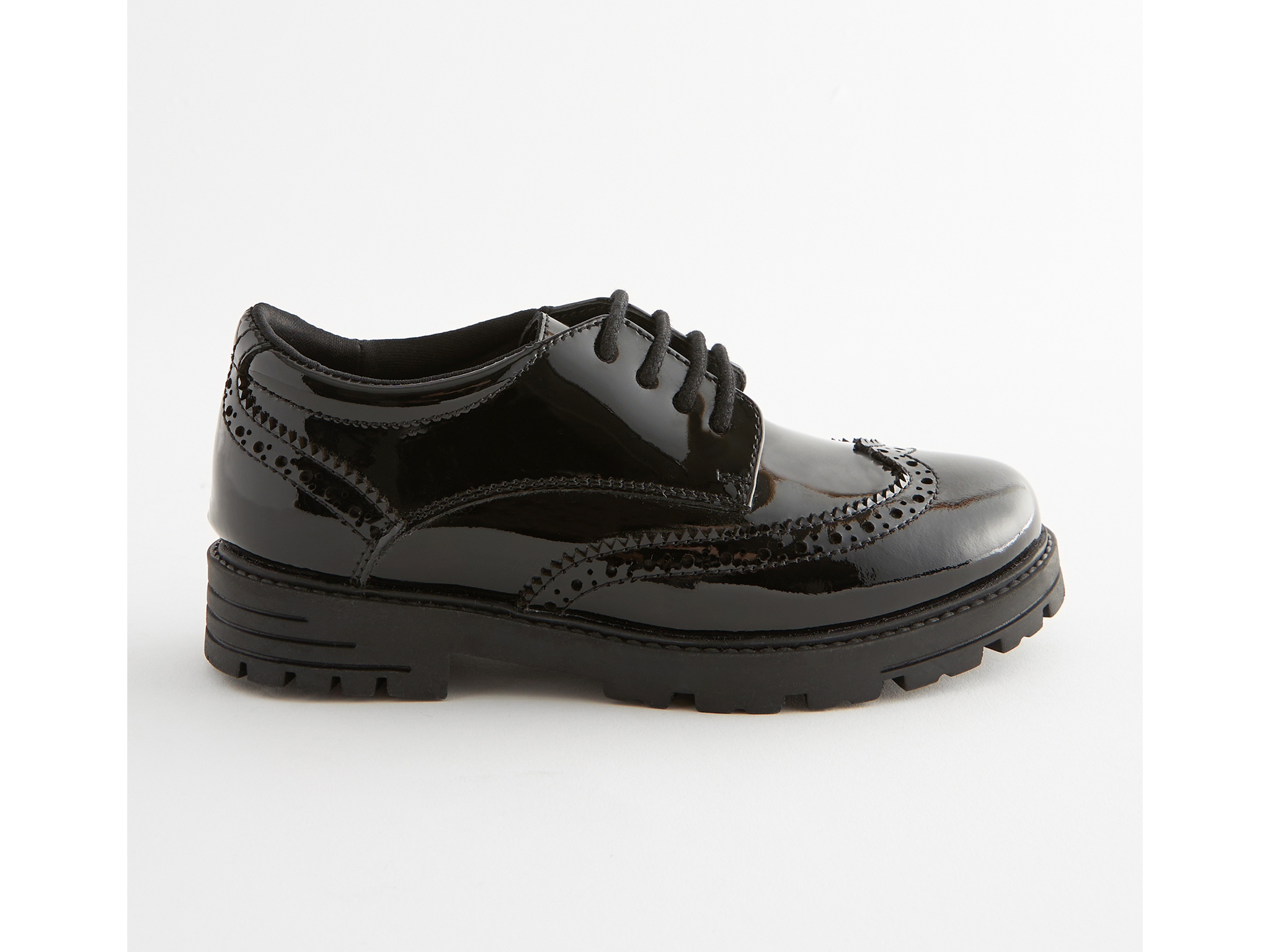 best kids school shoes indybest review Next black patent school leather chunky lace-up brogues.