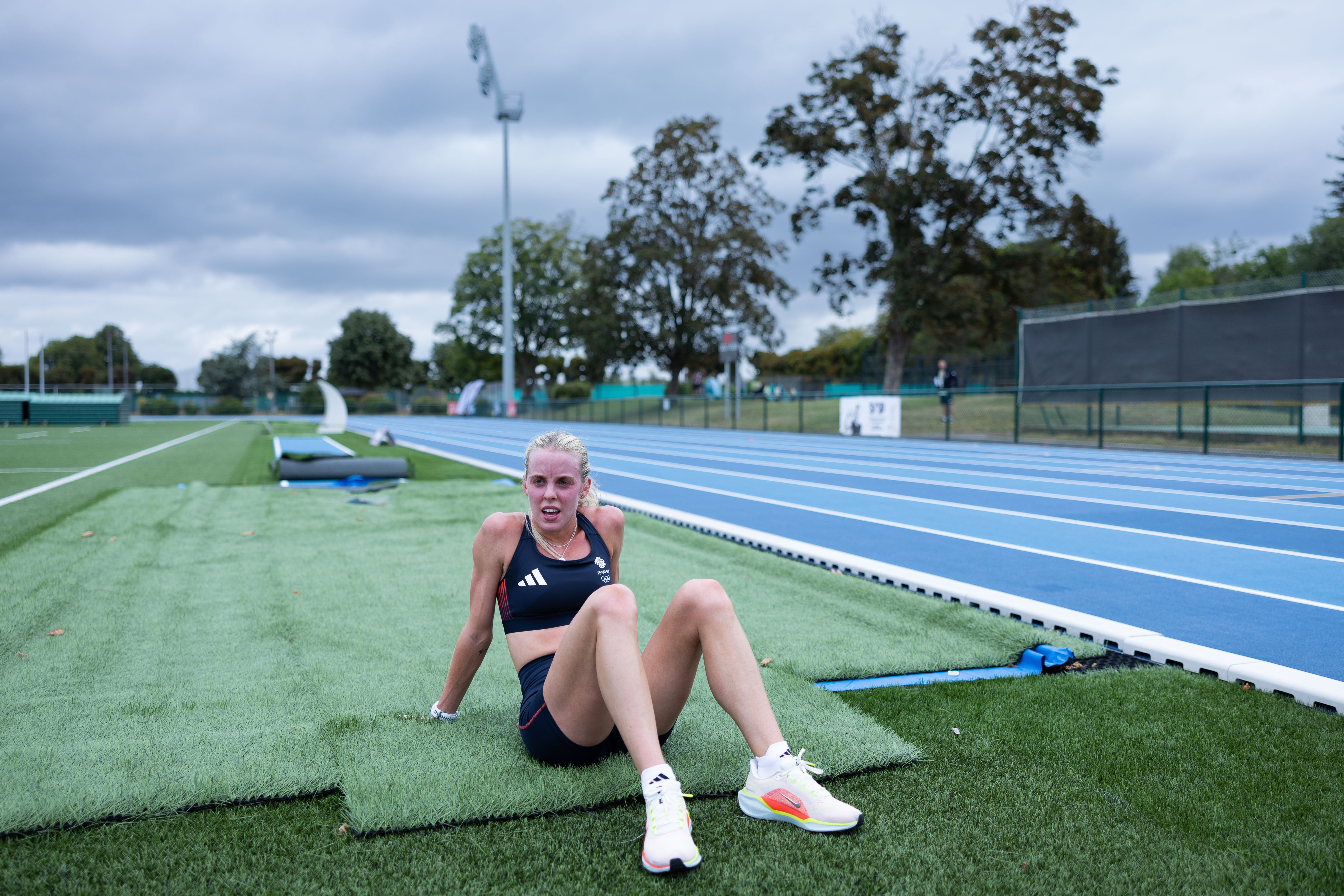 Hodgkinson in training this week at Stade Georges Lefevre near Paris