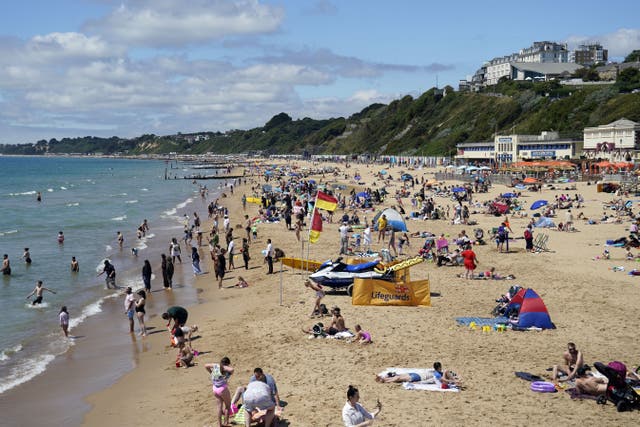 Conditions are looking increasingly warm into Monday and early next week (Andrew Matthews/PA)