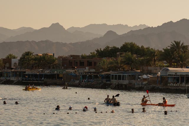 <p>Warm, clear waters welcome travellers in Dahab </p>