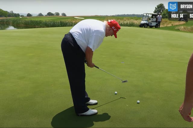 Donald trump golf swing