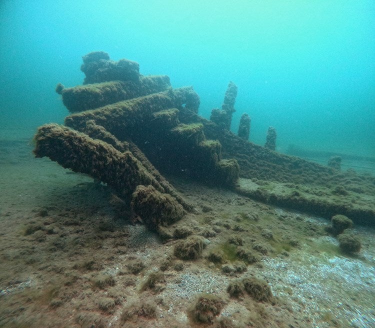 The Margaret A. Muir schooner, pictured, was found at the bottom of Lake Michigan in May