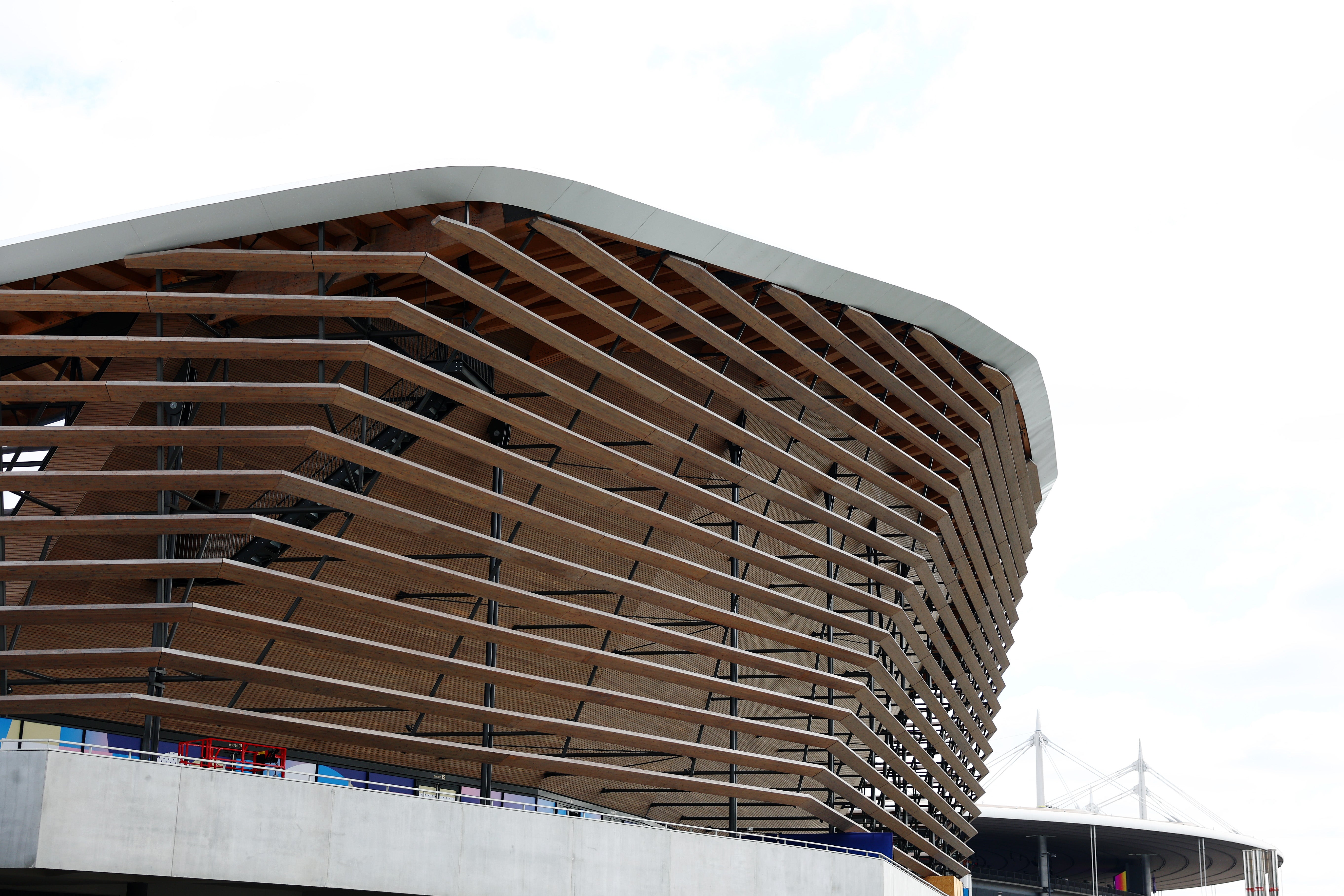 The Olympic Aquatics Centre is a striking design