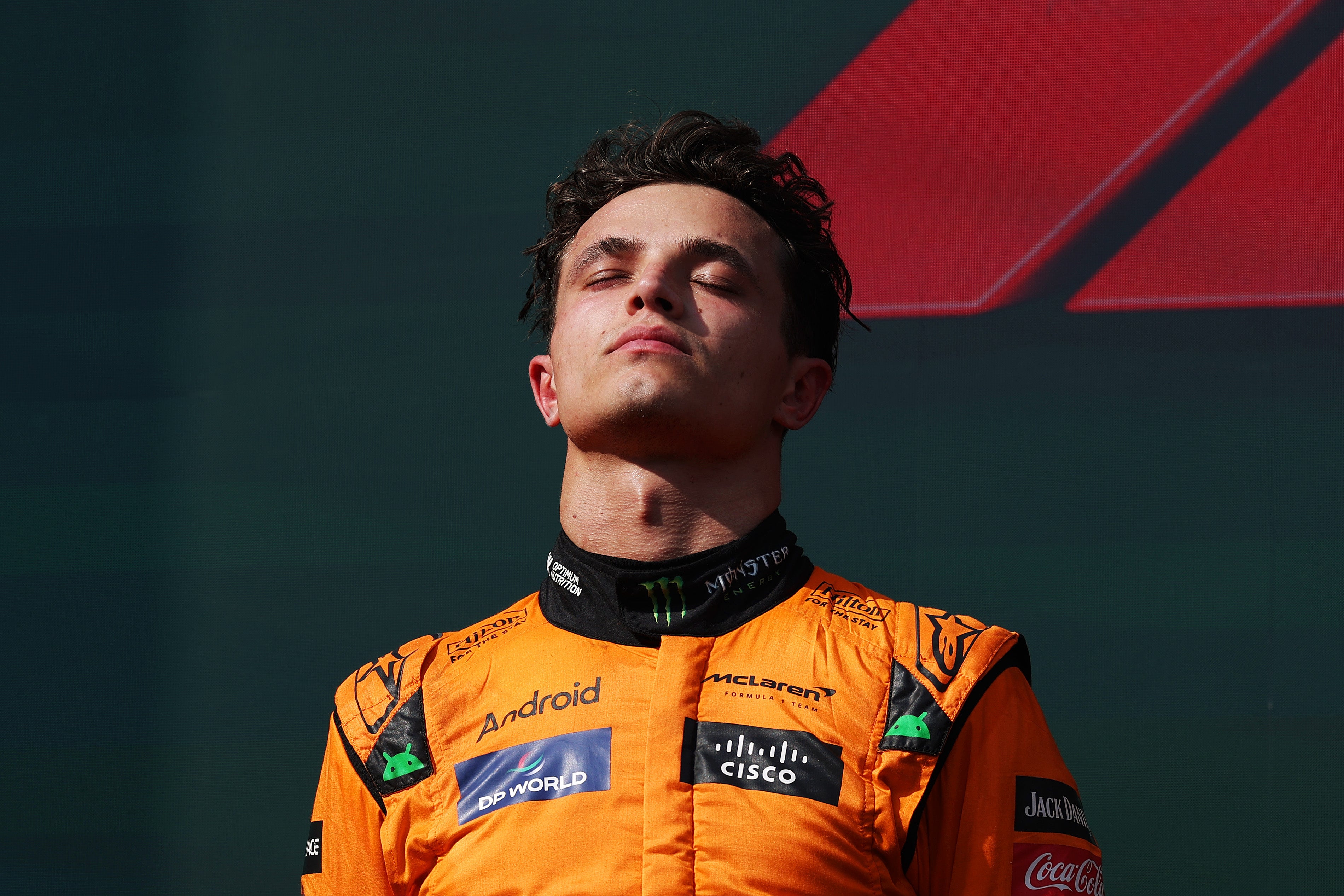 Lando Norris cut a frustrated figure on the podium last week in Hungary