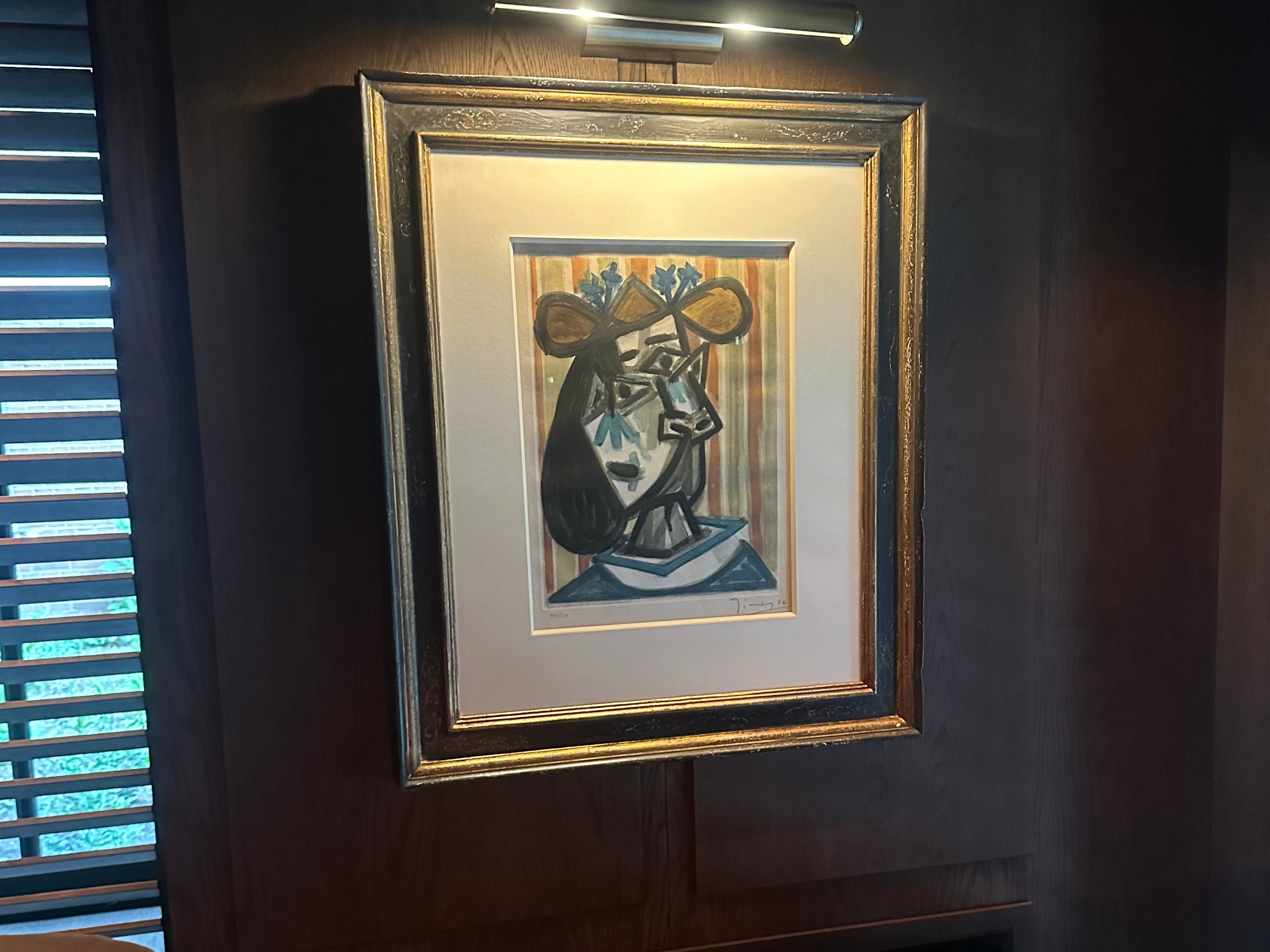 The Picasso painting sits in an unassuming corner of the speakeasy bar