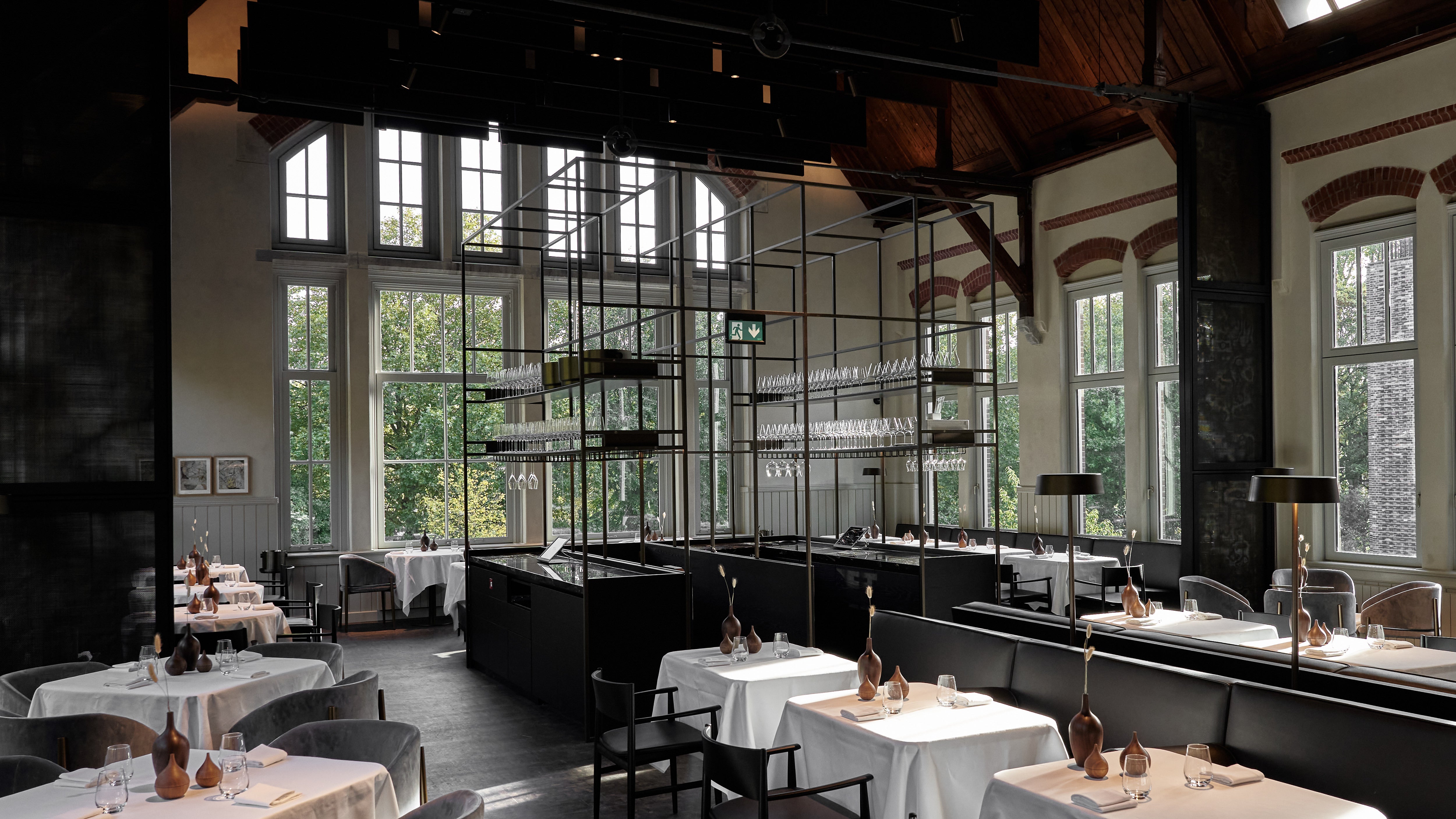 The stunning VanOost restaurant, located on the top floor of the hotel