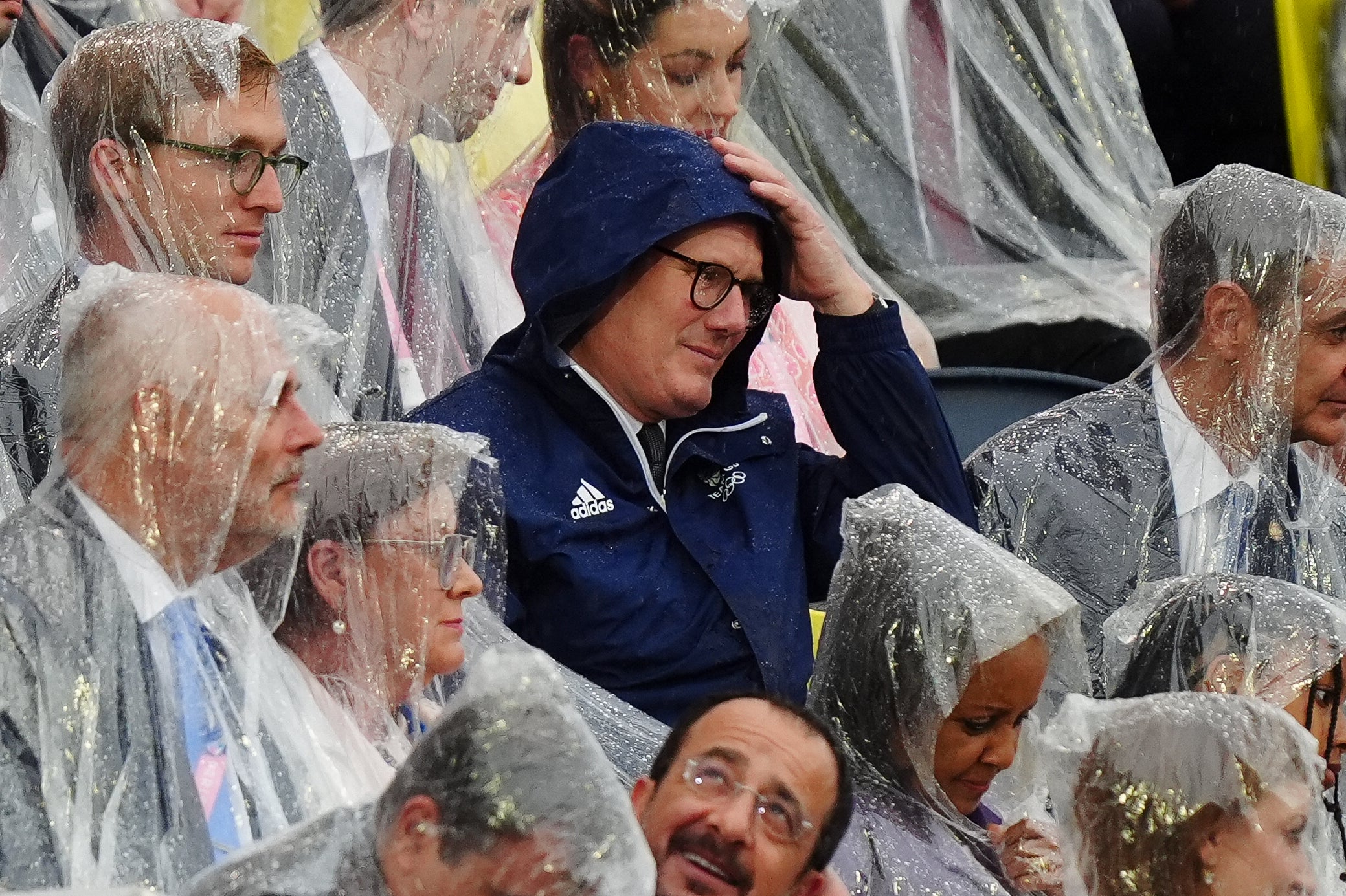 Prime Minister Sir Keir Starmer braved the weather at Friday’s opening ceremony (Mike Egerton, PA)