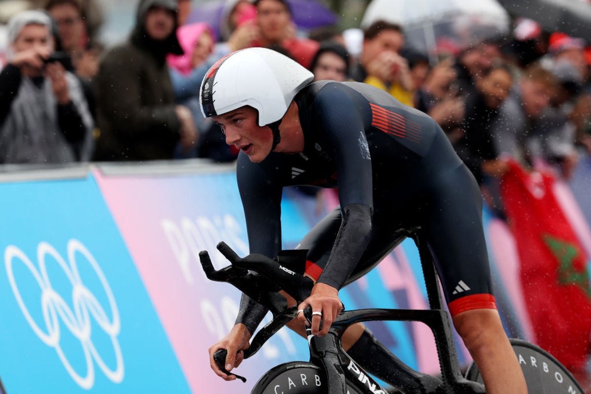 Josh Tarling gives blunt two-word response as puncture denies cyclist Olympic time trial medal