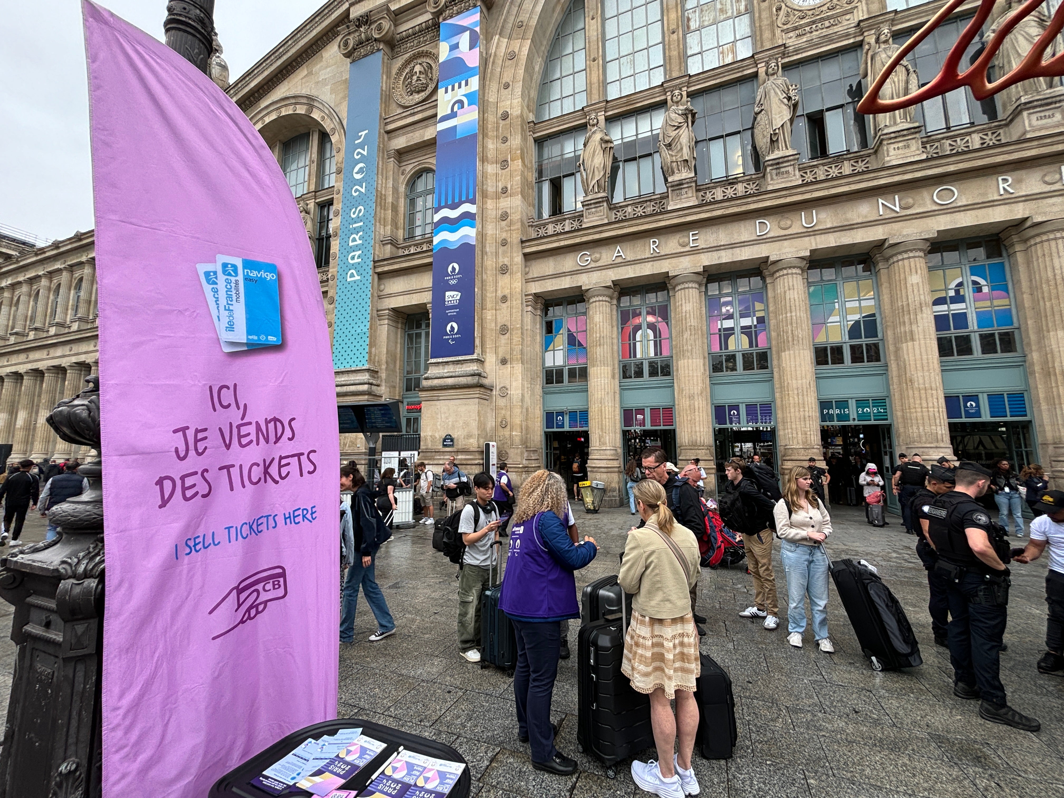  public transport tickets for Paris, outside Gare du Nord