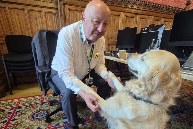 Jennie helps Steve Darling MP around Parliament (Liberal Democrats/PA)