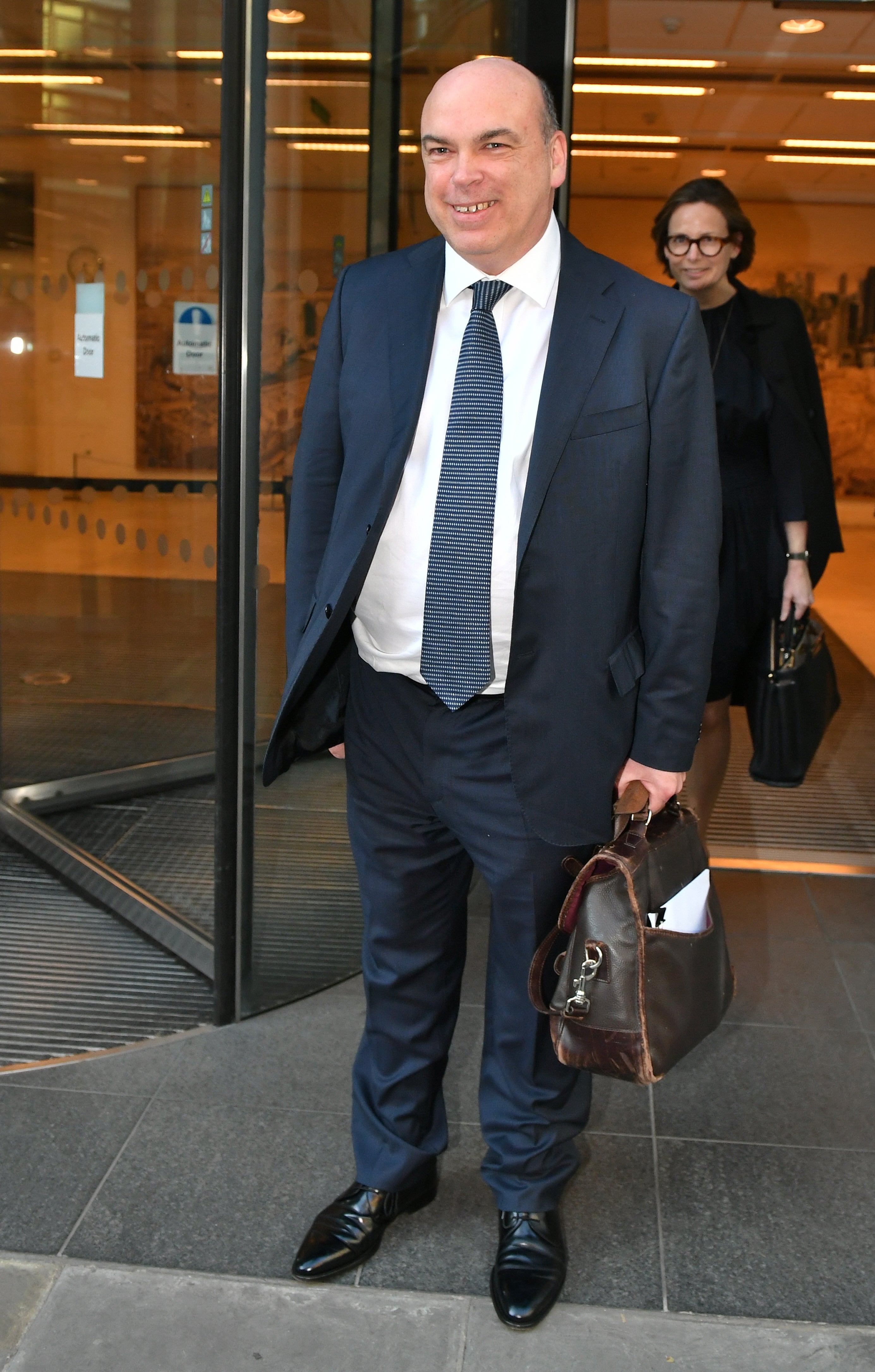 Mike Lynch leaves the Rolls Building in London following the civil case over his £8.4 billion sale of his software firm Autonomy to Hewlett-Packard in 2011 (Dominic Lipinski/PA)