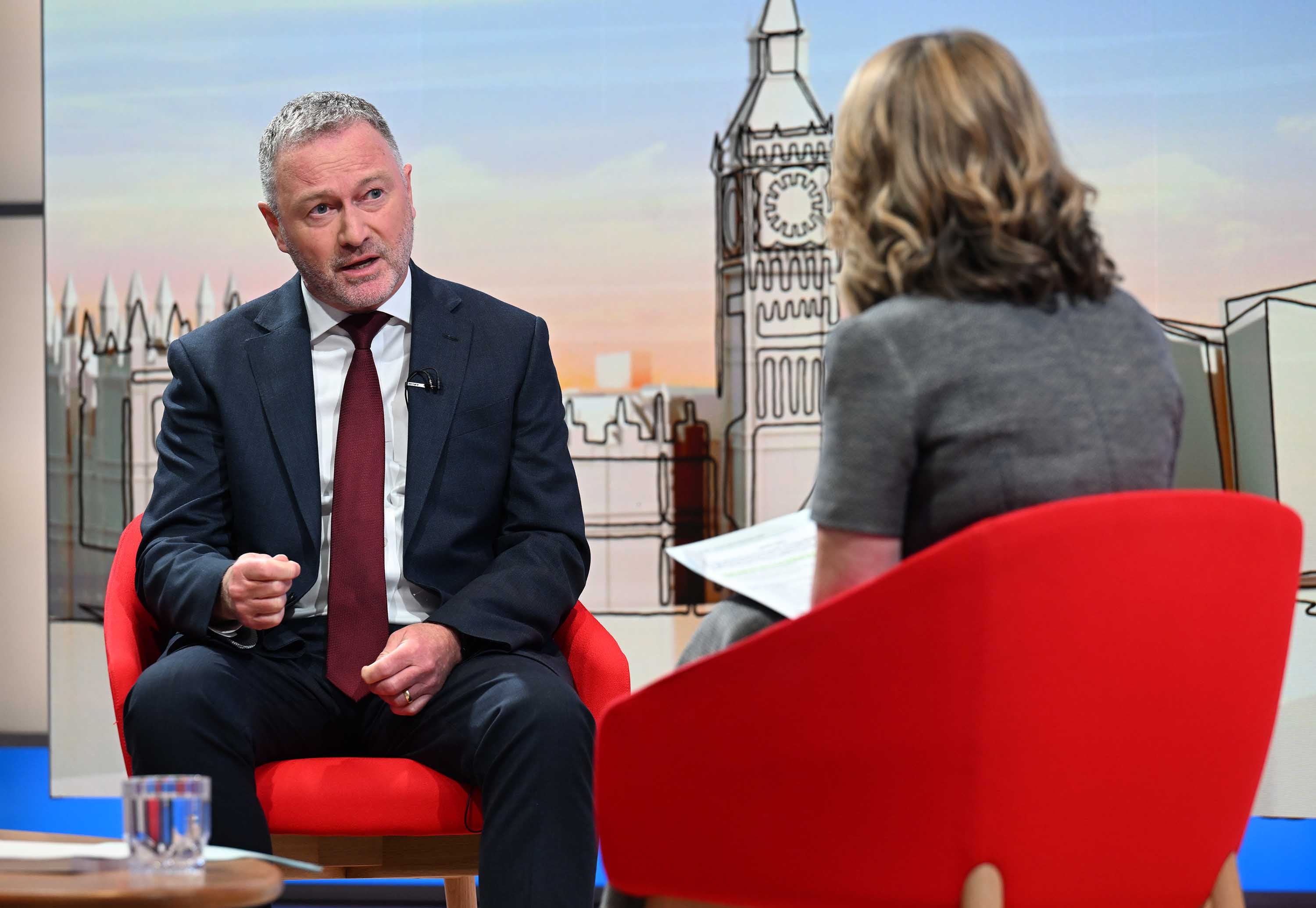 Environment Secretary Steve Reed spoke to presenter Victoria Derbyshire on BBC One’s current affairs programme Sunday with Laura Kuenssberg (Jeff Overs/BBC/PA)