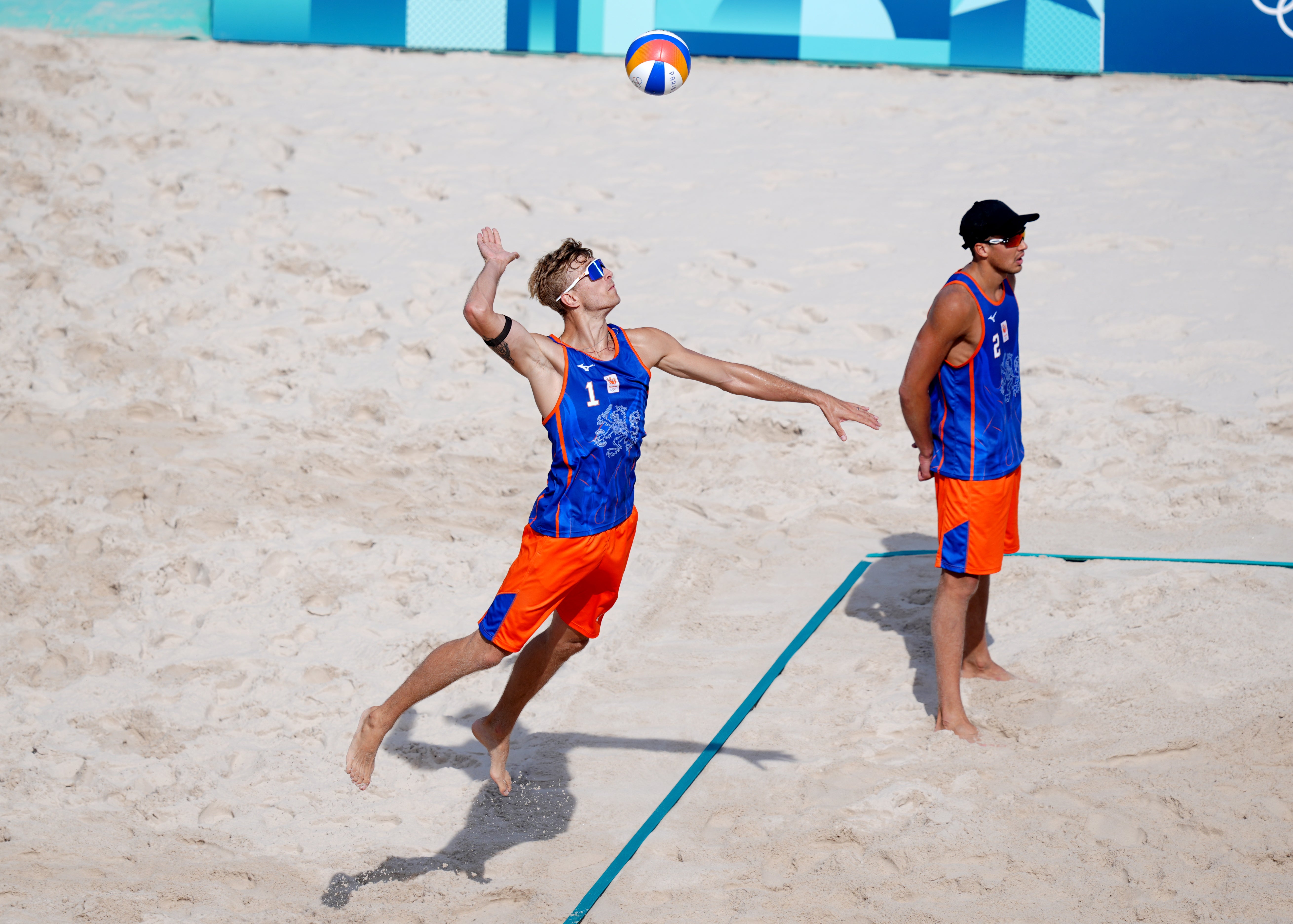 Steven van de Velde and Matthew Immers of the Netherlands during the Preliminary Phase