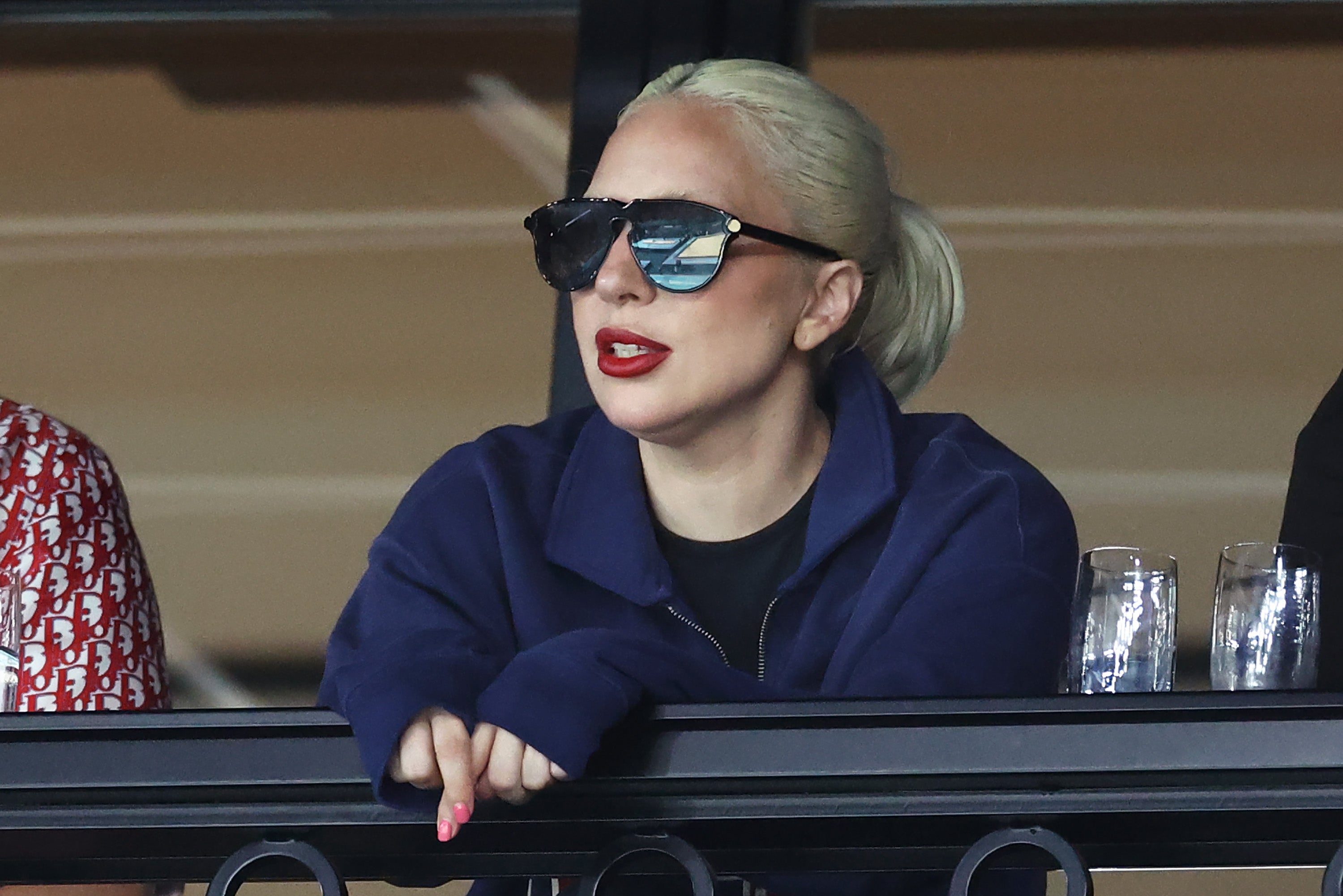 Lady Gaga attends the Artistic Gymnastics Women's Qualification