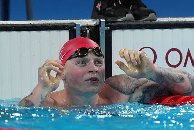 <p>Adam Peaty pictured after his shared silver in the men’s 100m breaststroke final at the Paris Olympics</p>