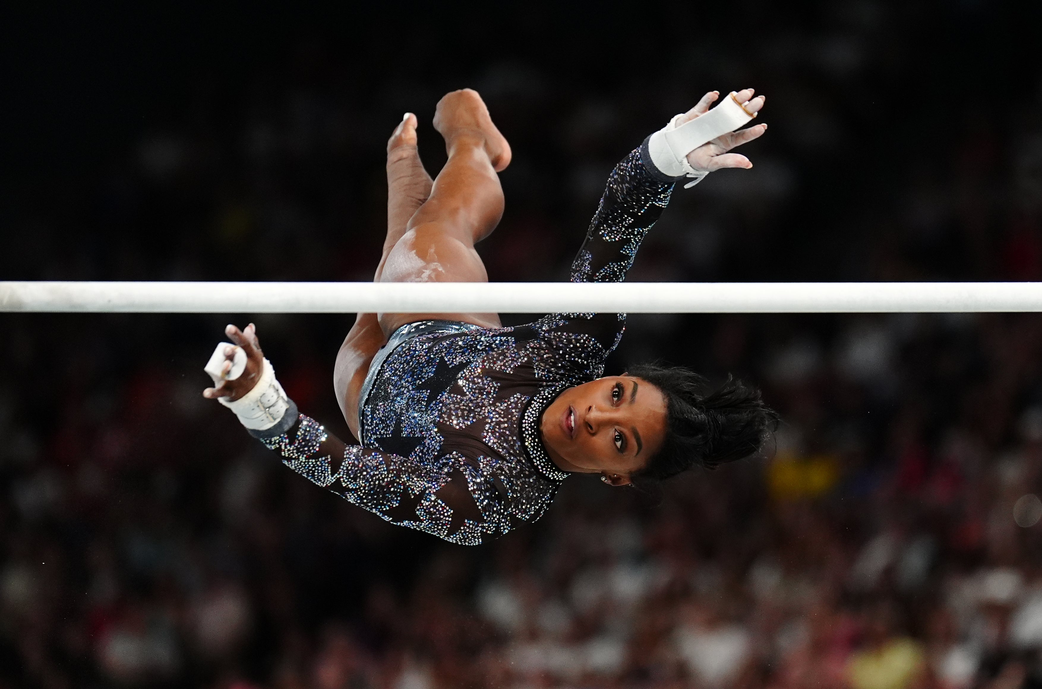 Simone Biles made her return to the Olympic stage (Mike Egerton/PA)