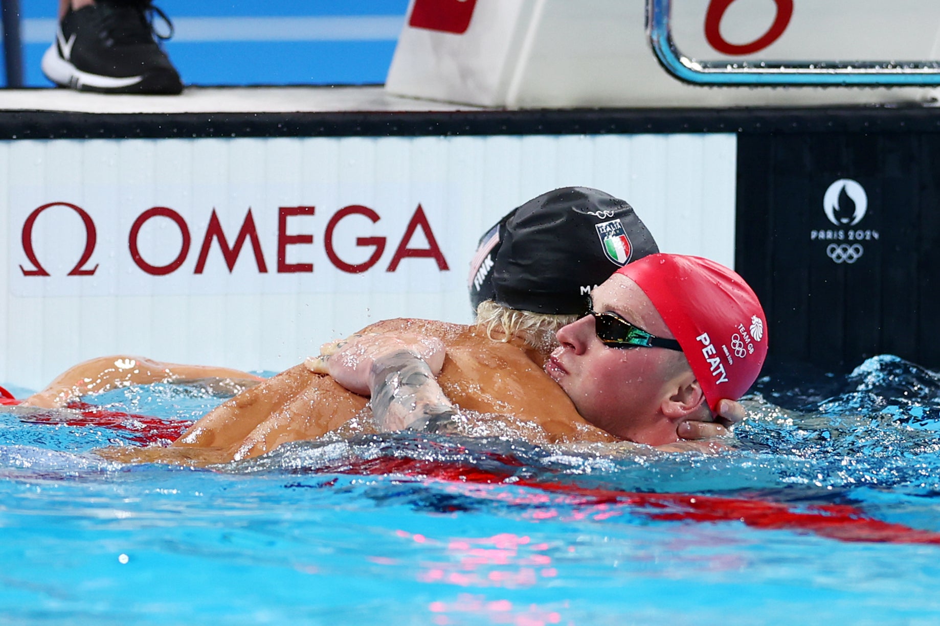 Adam Peaty congratulated Nicolo Martinenghi after being pipped by the Italian