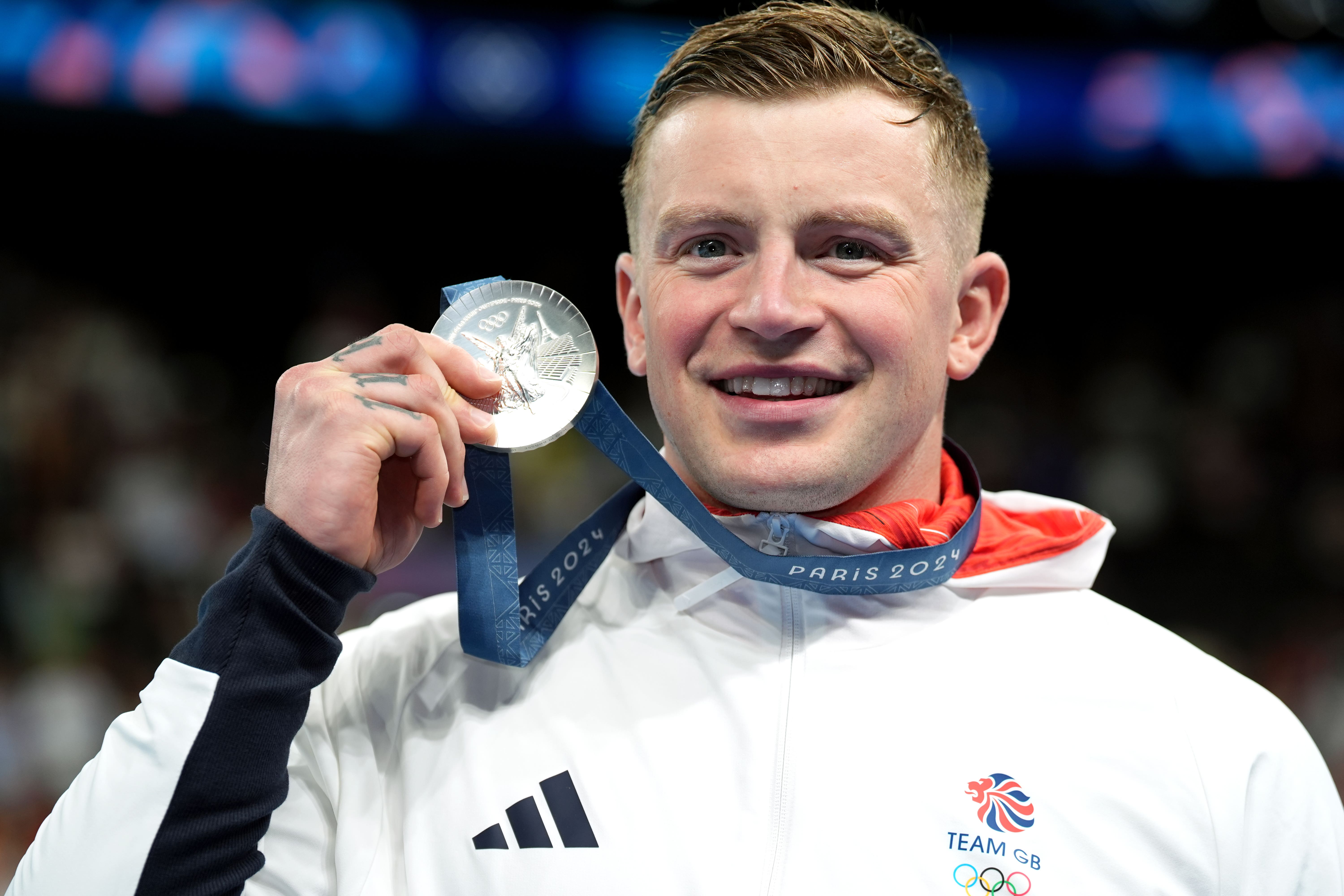 Adam Peaty was emotional after finishing second in the men’s Olympic 100 metres breaststroke final (Martin Rickett/PA)