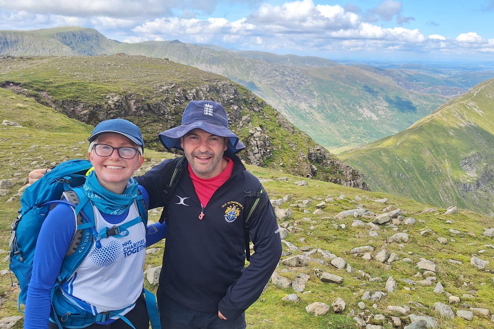 Jackie Scully and her husband Duncan Sloan trekked across 24 peaks in 48 hours (Jackie Scully/PA)