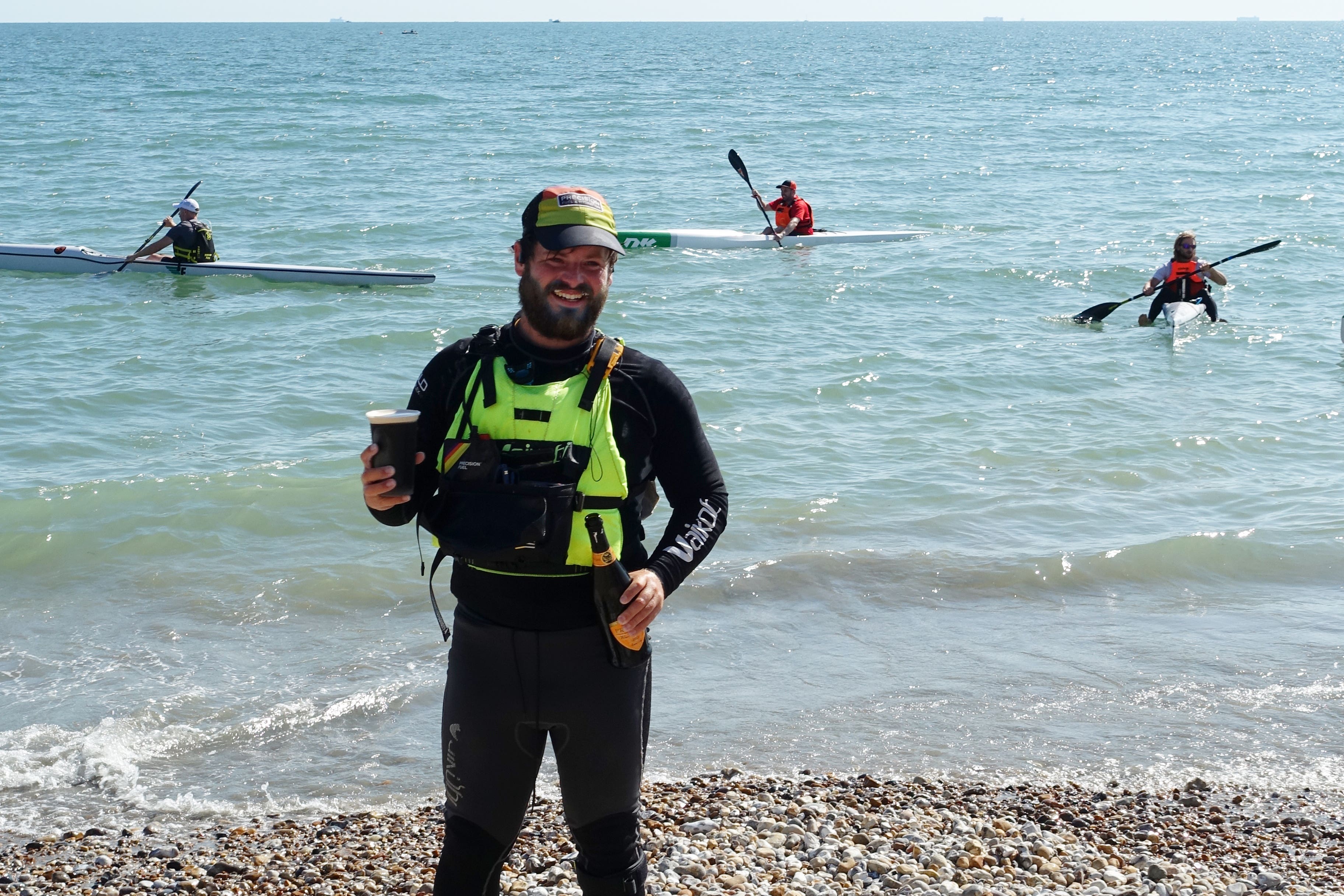 Mike Lambert has kayaked around the coast of Britain in 58 days (Aortic Dissection Charitable Trust)