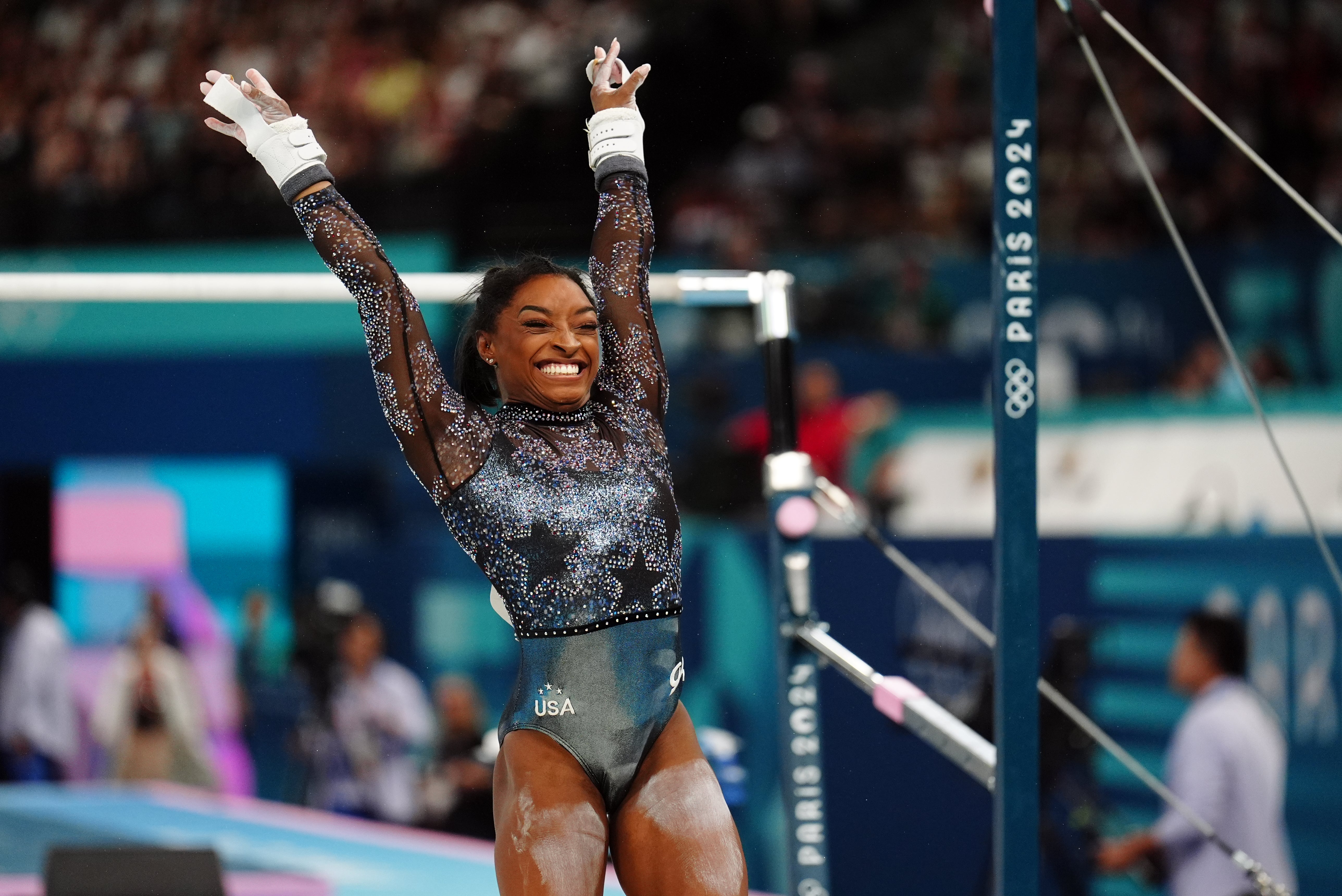 Biles shined in every way in the women's team all-around heats (Mike Egerton/PA)